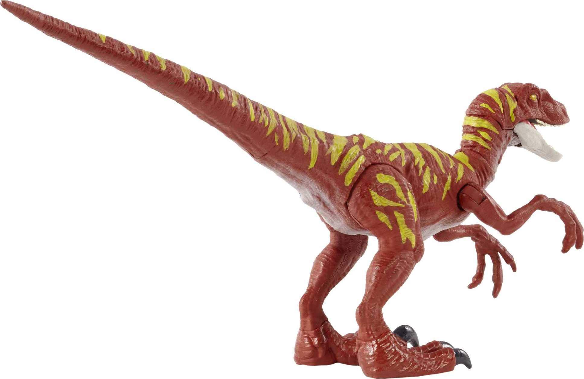 Jurassic World Velociraptor Savage Strike Dinosaur Action Figure - Jumping Attack Pose, Movable Arms & Legs, Iconic Species Design - Perfect Gift for Kids 4+ | Dinosaur Toys for Playtime, Birthday Gifts & Jurassic Park Fans