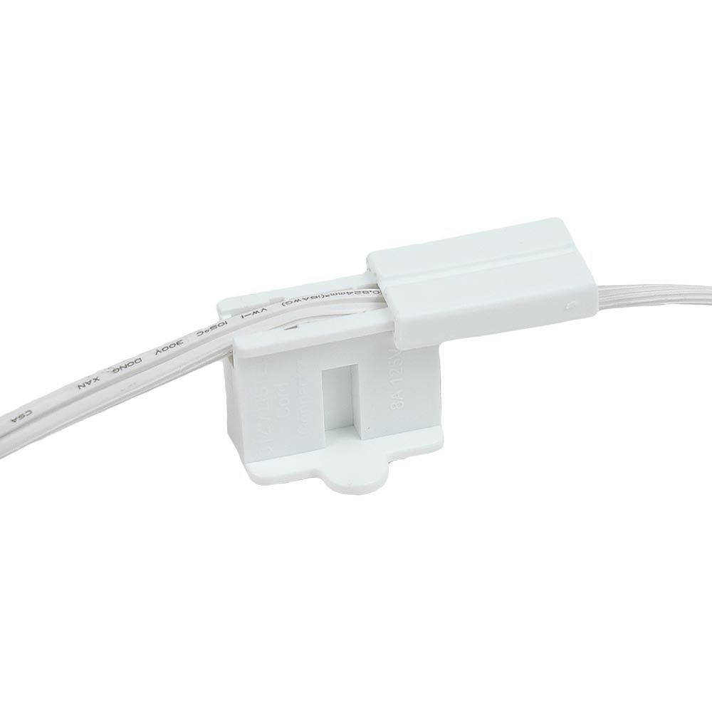 25 Pack SPT1 Female Vampire Plugs - White Indoor/Outdoor Electrical Connectors with Slide-On Back, 8 Amp Rating - Perfect for Christmas Lights, Holiday Decorations & DIY Lighting Projects