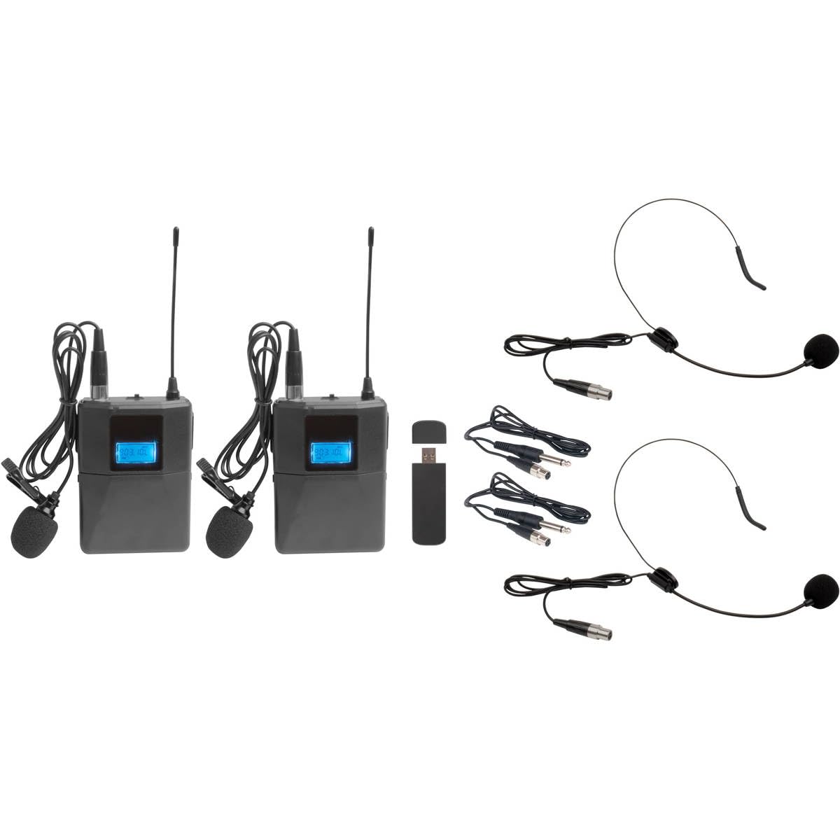 VOCOPRO Dual Wireless USB Microphone System - Karaoke Singing Machine for Home & Party, Portable PA System with 2 Handheld Mics - Perfect for Family Gatherings, Birthday Parties & Live Performances