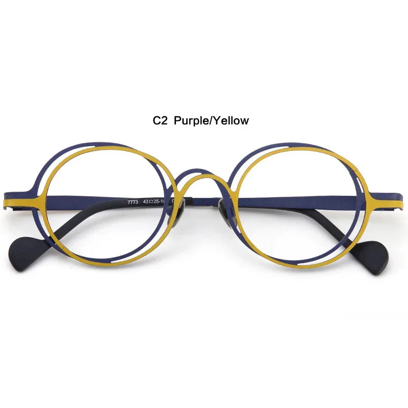 Aror Unisex Full Rim Oval Round Titanium Eyeglasses Frame 47773 - Lightweight Durable Glasses for Work, Reading & Fashion