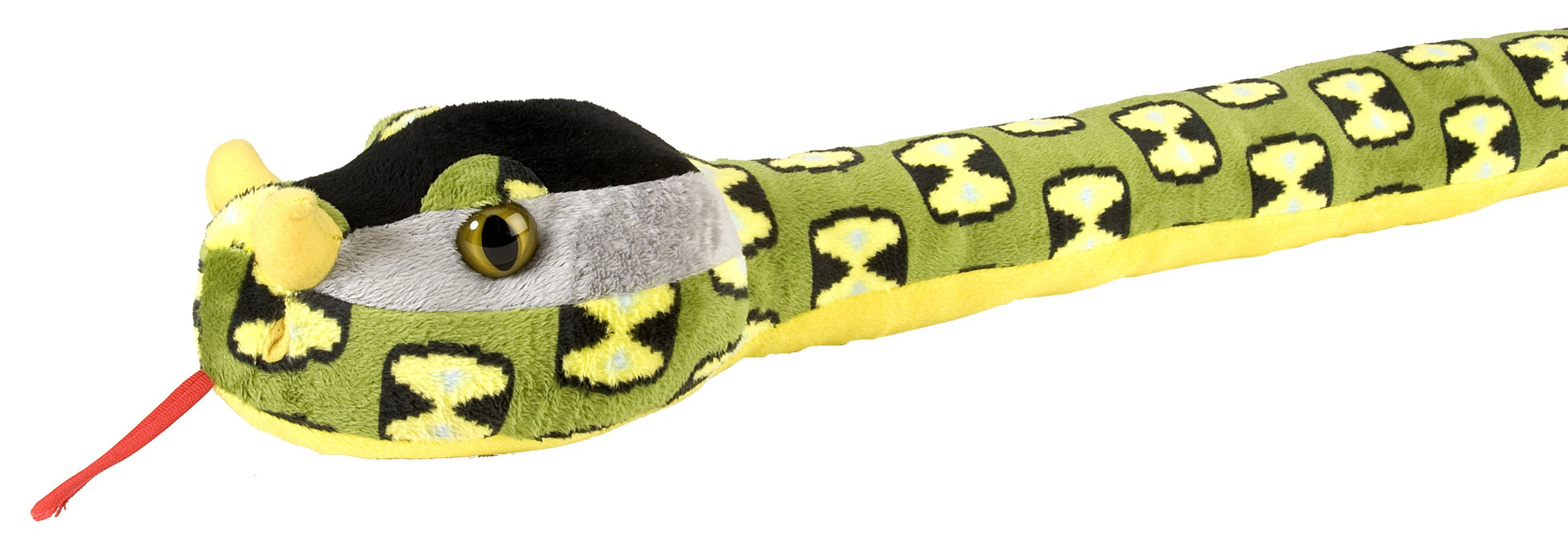 Wild Republic 70 Inch Rhino Viper Snake Plush Stuffed Animal Toy - Soft & Cuddly Giant Reptile Plushie for Kids, Birthday Gifts & Reptile Lovers - Perfect for Nursery Decor, Halloween Costumes & Animal Theme Parties