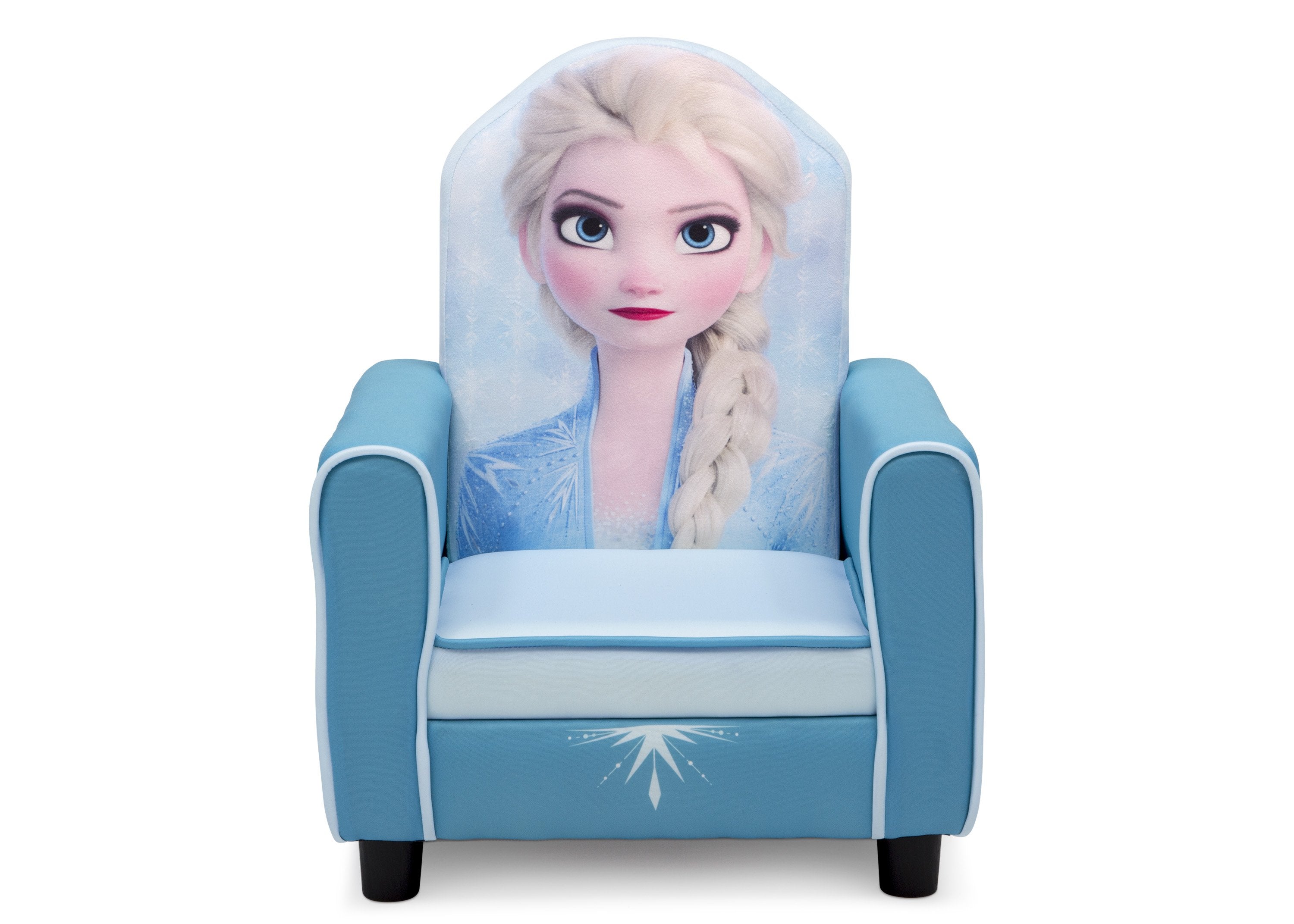 Frozen II Elsa Kids Chair - Plush Upholstered Children's Chair with Back Support - Perfect for Bedroom, Playroom & Disney Movie Nights