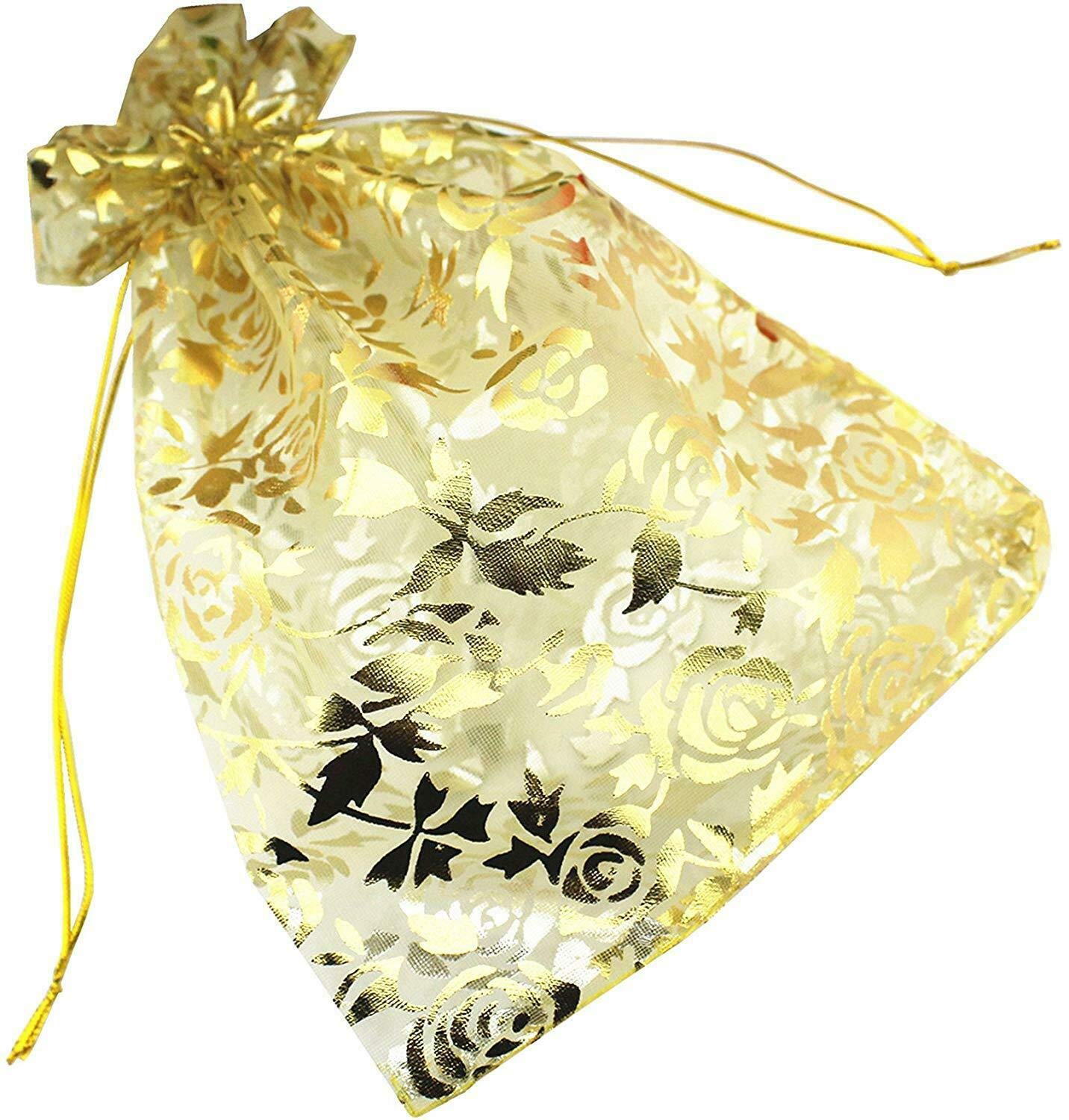 50 Pack Sheer Coral Organza Gift Bags - Elegant Jewelry Pouches for Wedding Favors, Party Decorations & Special Occasions - Perfect for Bridal Showers, Baby Showers & Birthday Celebrations