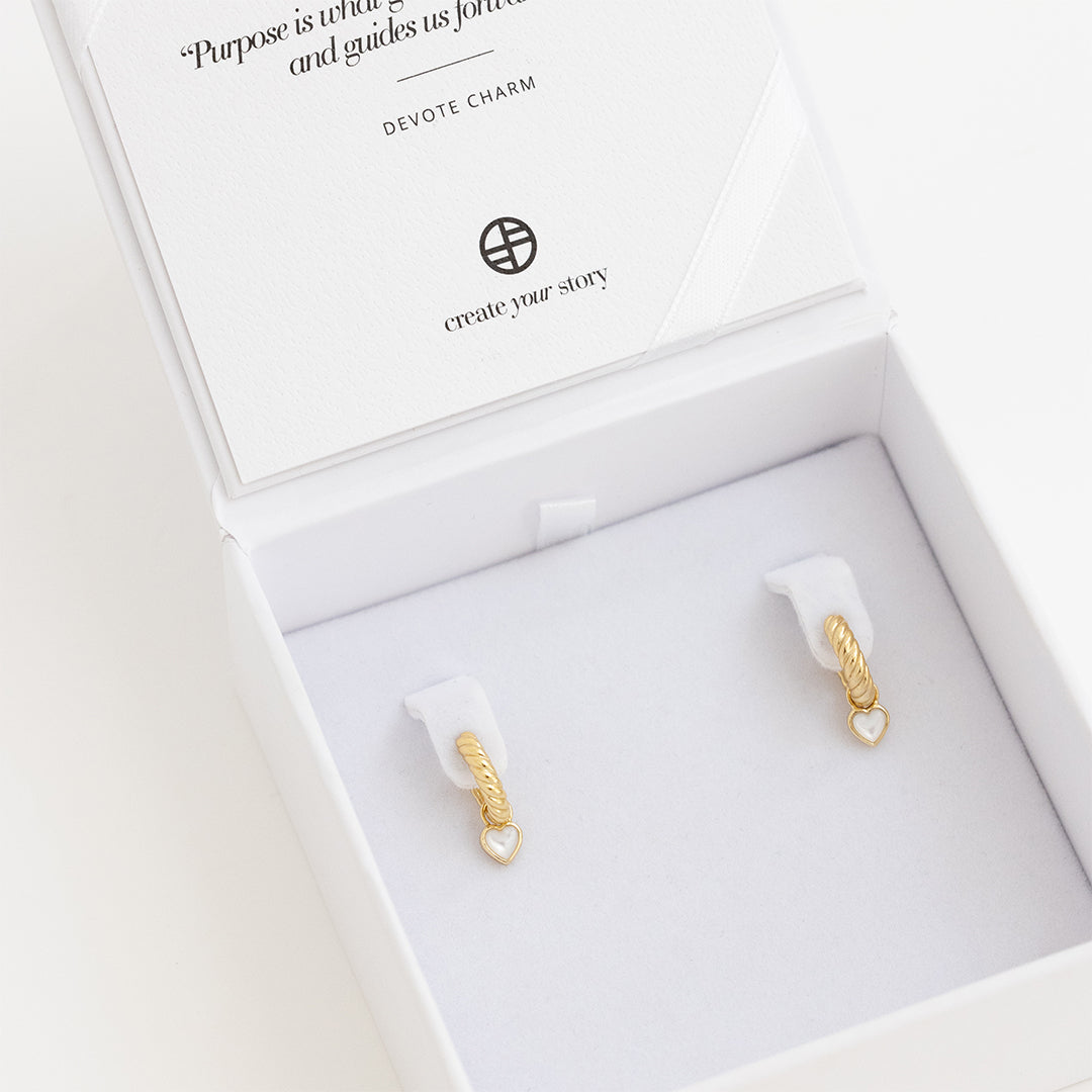 Devote Heart Rope Hoops - Trendy Gold Plated Dangle Earrings for Women | Perfect for Date Night, Parties & Everyday Wear