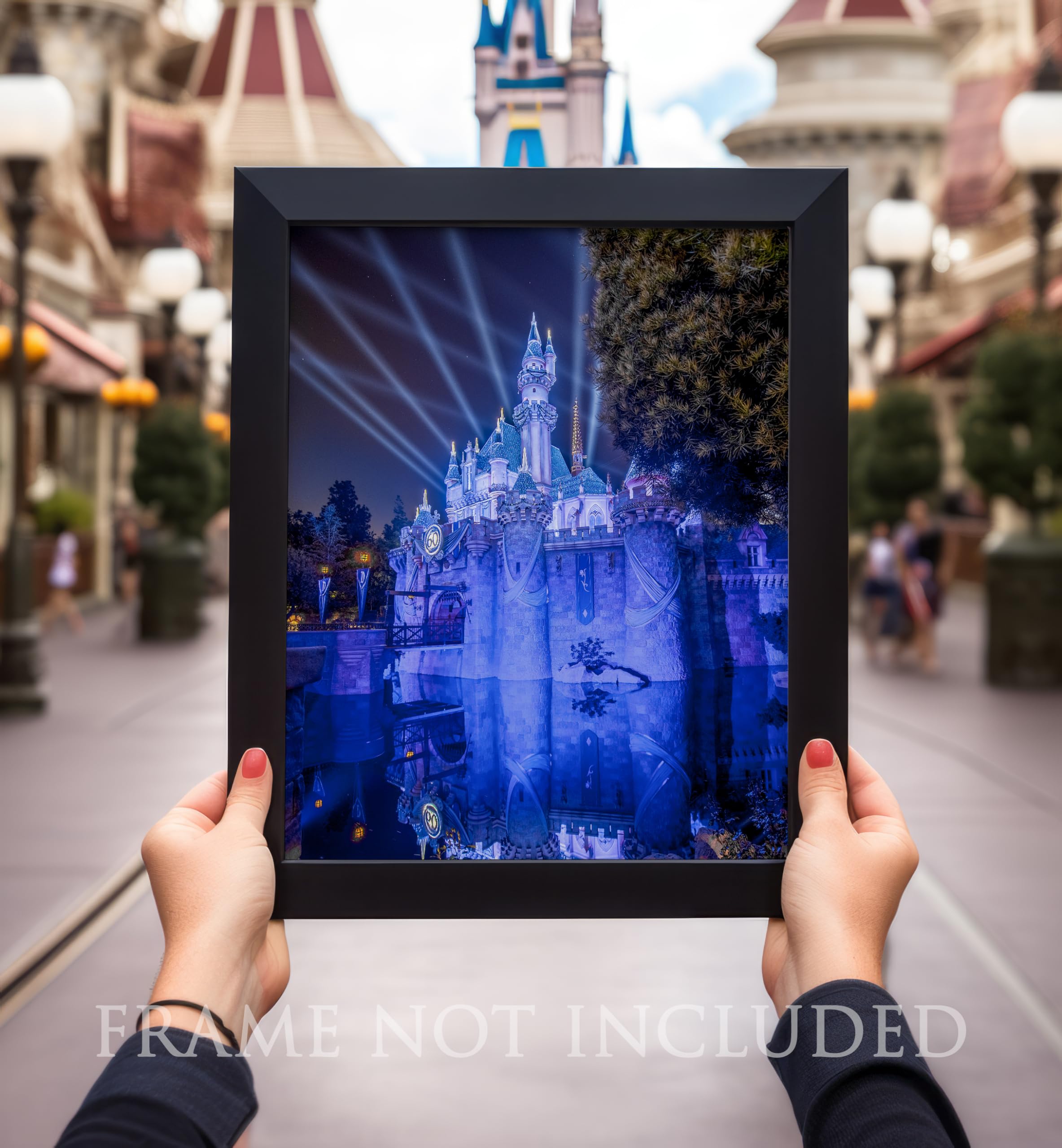 Disneyland Snow White's Castle Art Print - 11x14 Inch Blue & Green Unframed Poster - Perfect Disney Home Decor, Wall Art & Gift for Fans Under $15 - Ideal for Bedroom, Nursery & Disney Themed Rooms