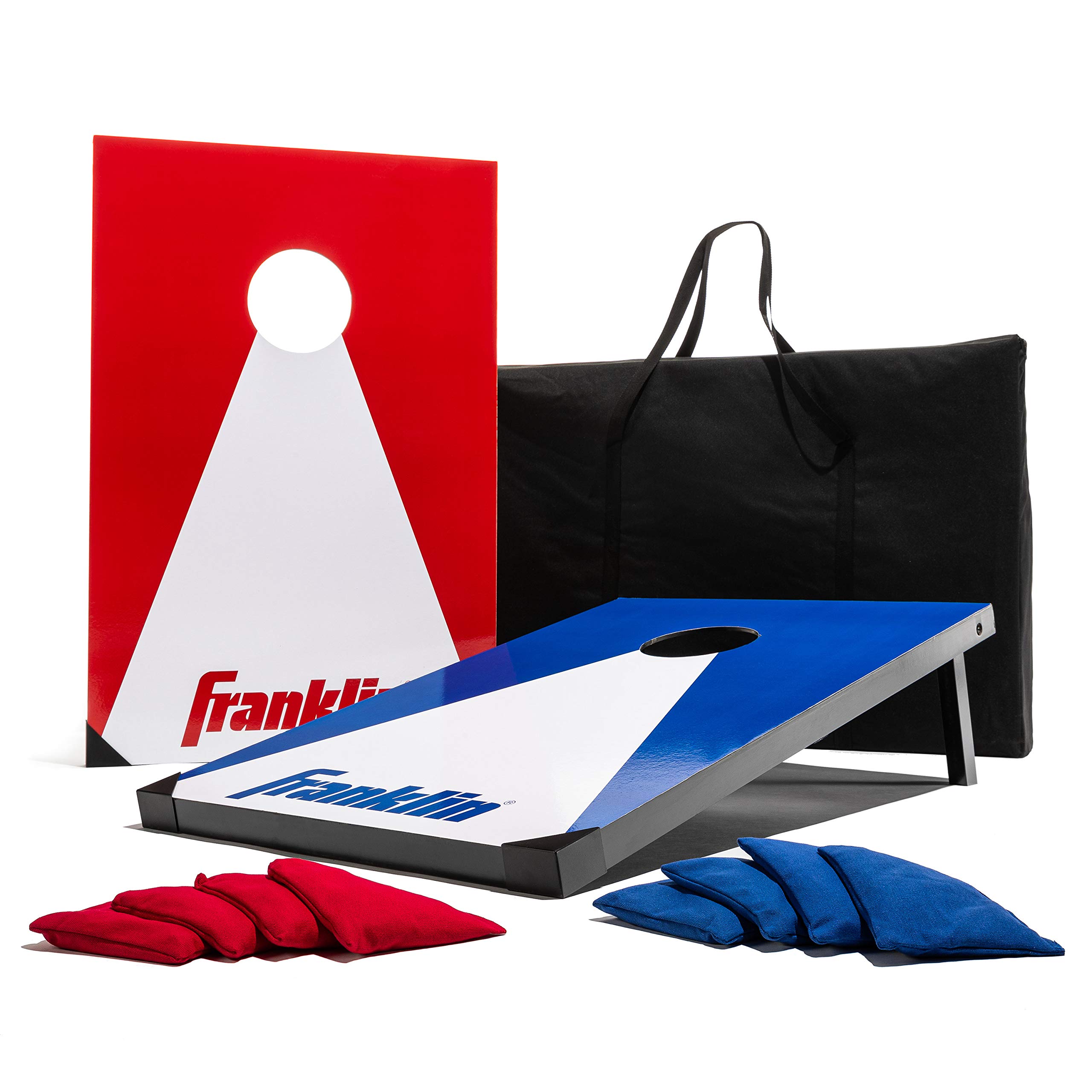 Franklin Sports Cornhole Game Set - Portable Cornhole Boards with 8 Bean Bags - Outdoor Lawn & Beach Tailgate Toss Game for Backyard, Parties, and Picnics