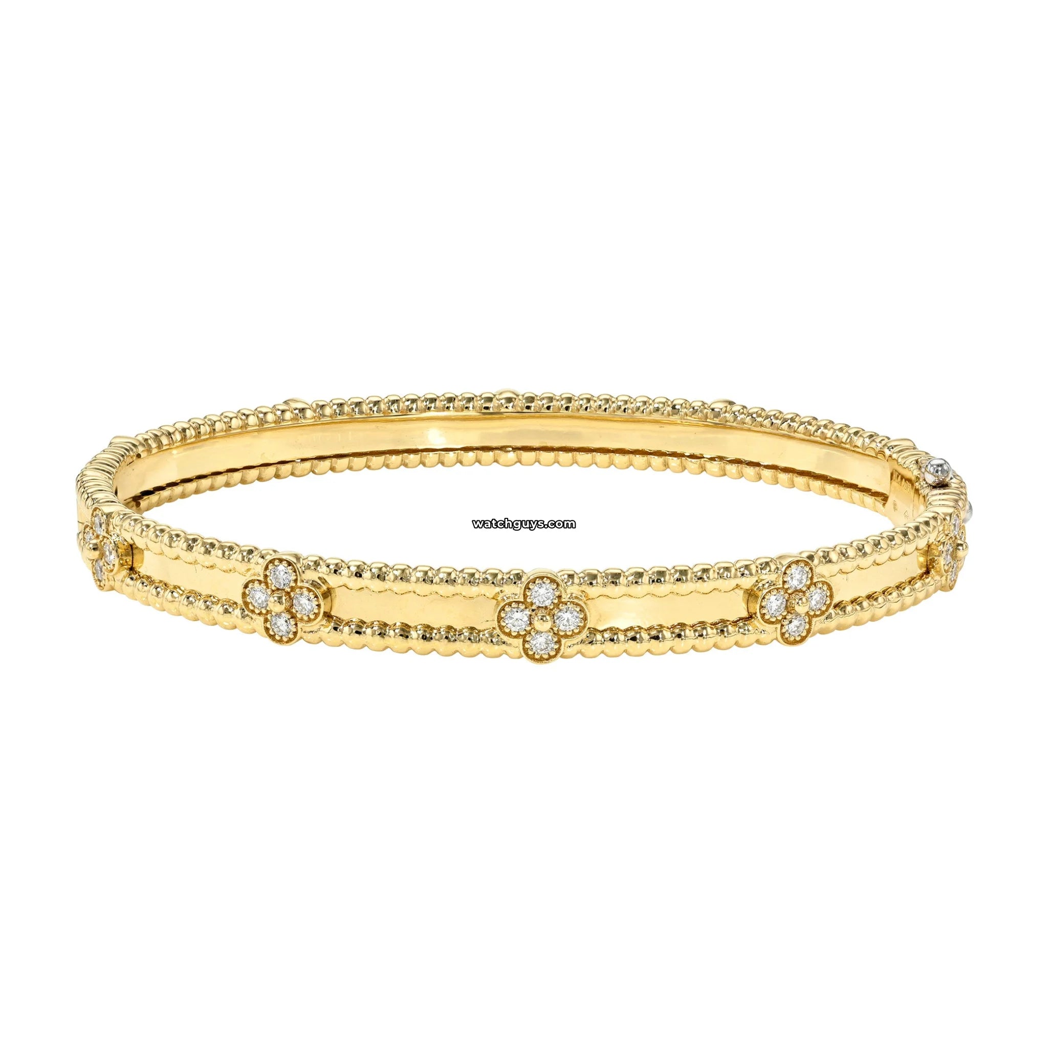 Van Cleef & Arpels Perlee Clovers Bracelet Medium Model 18K Yellow Gold - Luxury Jewelry for Women, Elegant Gift for Anniversary & Special Occasions
