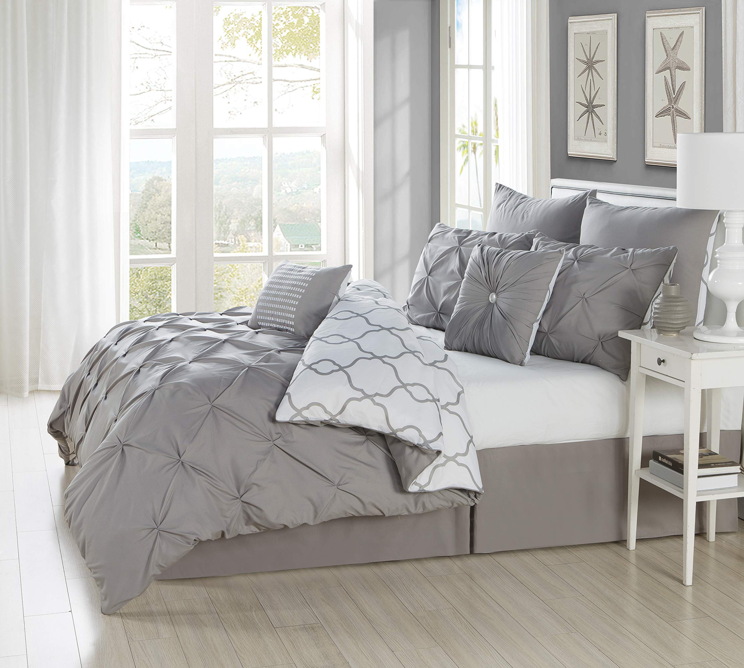 Duck River Textile Easy Comforter Set - Soft Grey Bedding for Cozy Sleep | Perfect for Master Bedroom, Guest Room & Dorm Decor