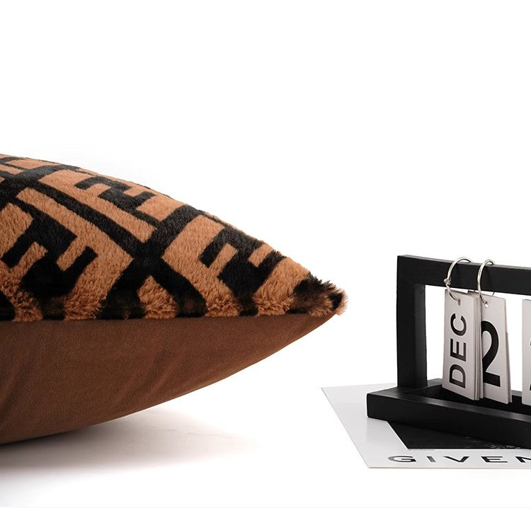 Modern Abstract Brown Decorative Pillow Covers for Couch & Sofa - Large Throw Pillow Cases for Living Room Decor - Perfect for Home, Office & Lounge Styling