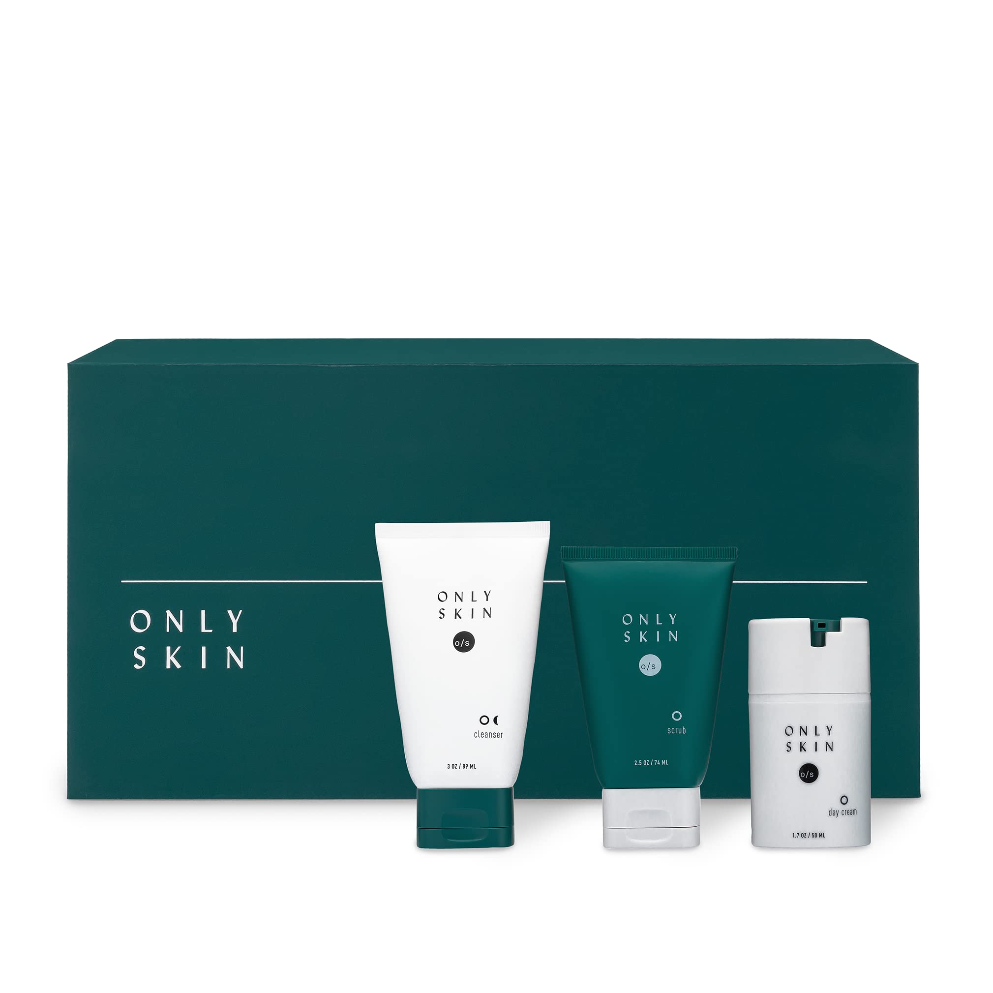 3-Piece Essential Skin Care Kit - Face Cleanser, Exfoliating Scrub & Day Cream Moisturizer Gift Set | Perfect for Back to School, Travel & Daily Skincare Routine