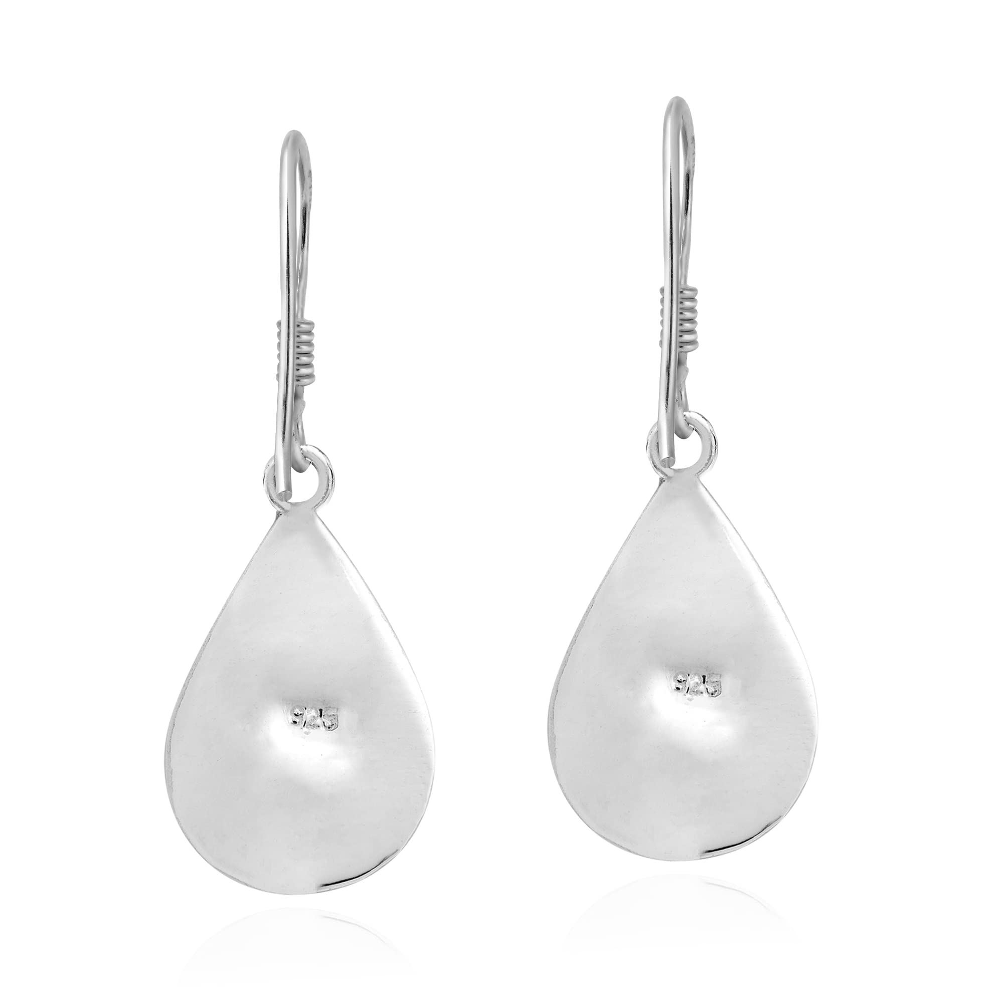 Simple Elegance Teardrop Stone .925 Sterling Silver Dangle Earrings for Women | Hypoallergenic Sterling Silver Jewelry Gift | Perfect for Weddings, Parties & Everyday Wear