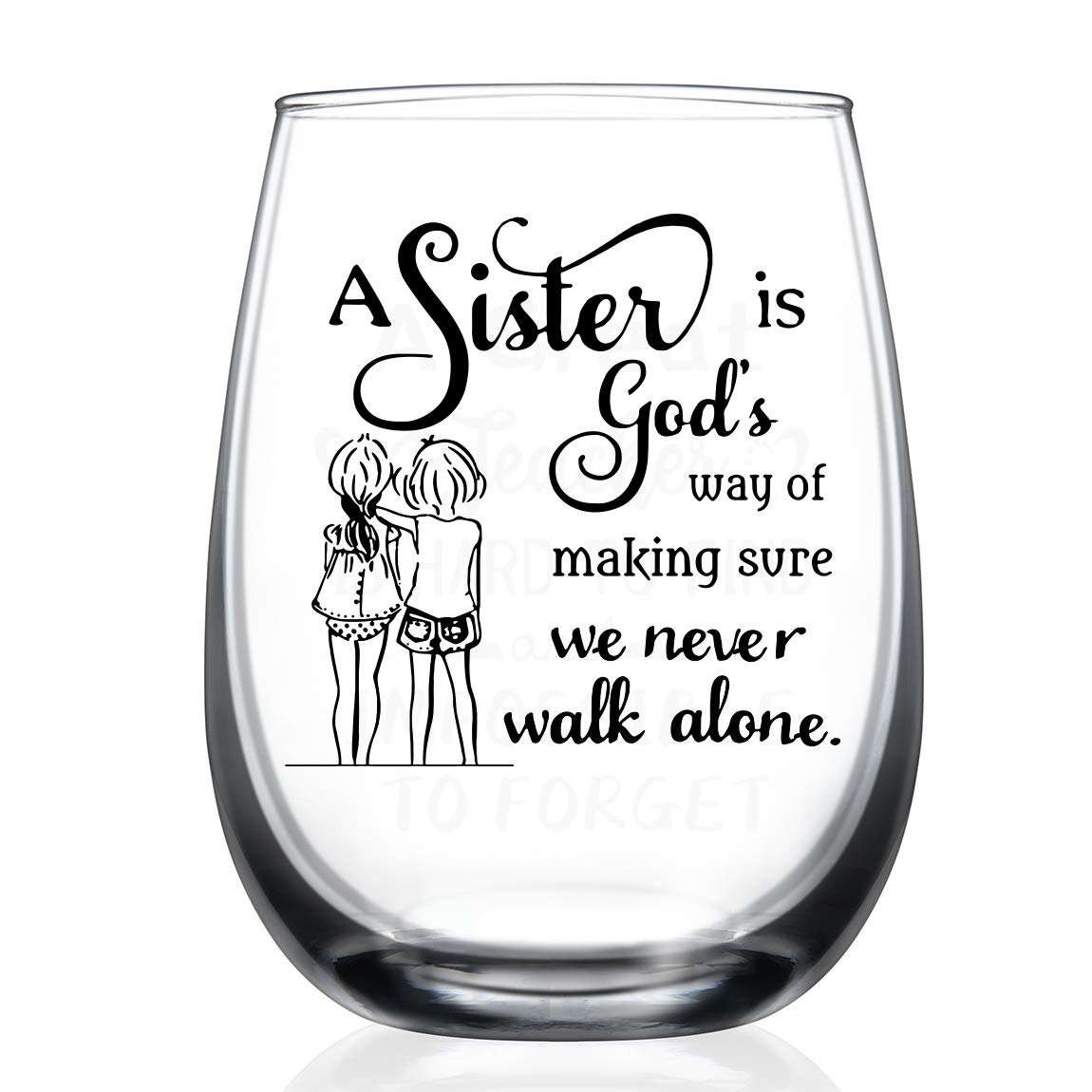 15oz Sister Wine Glass - Unique Sister Gifts for Birthday, Christmas & Mother's Day - Thoughtful Present to Show Sisterly Love - Perfect for Wine Nights, Family Gatherings & Special Celebrations