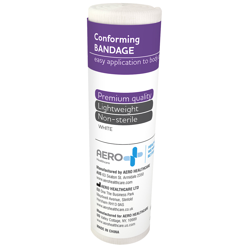 Maxiplast Conforming Gauze Bandage Rolls - Self-Adhesive, Breathable & Stretchy for Wound Care, First Aid, and Sports Injuries (10 Pack) - Ideal for Home, Hospital, and Emergency Kits