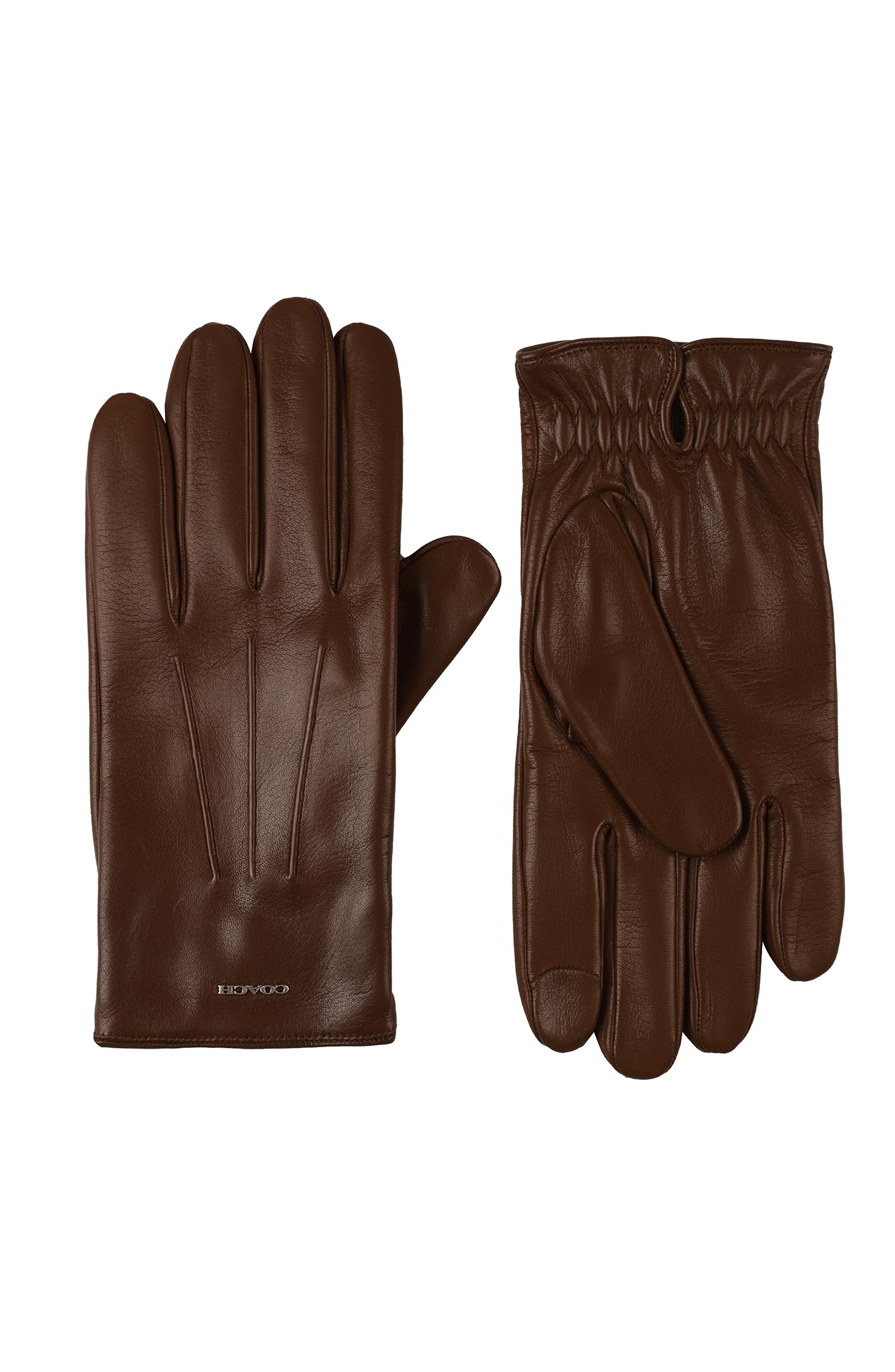 Coach Men's Tech Nappa Glove - Premium Leather Driving Gloves for Men - Perfect for Winter, Driving & Outdoor Activities