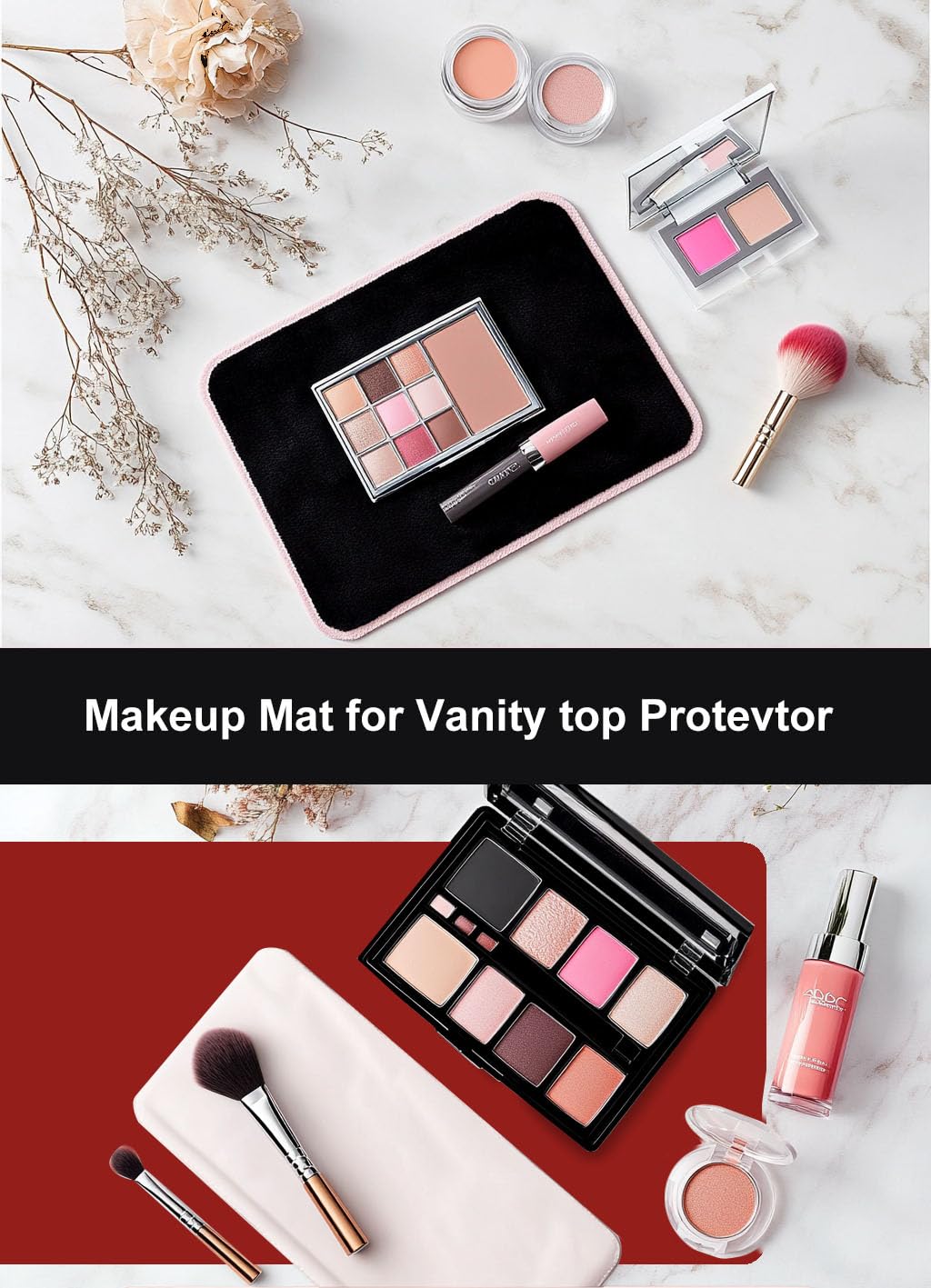Premium Makeup Mat for Vanity Table Protector - Waterproof Craft Mat for Nail Art, Dresser & Desk Cover - 31.5