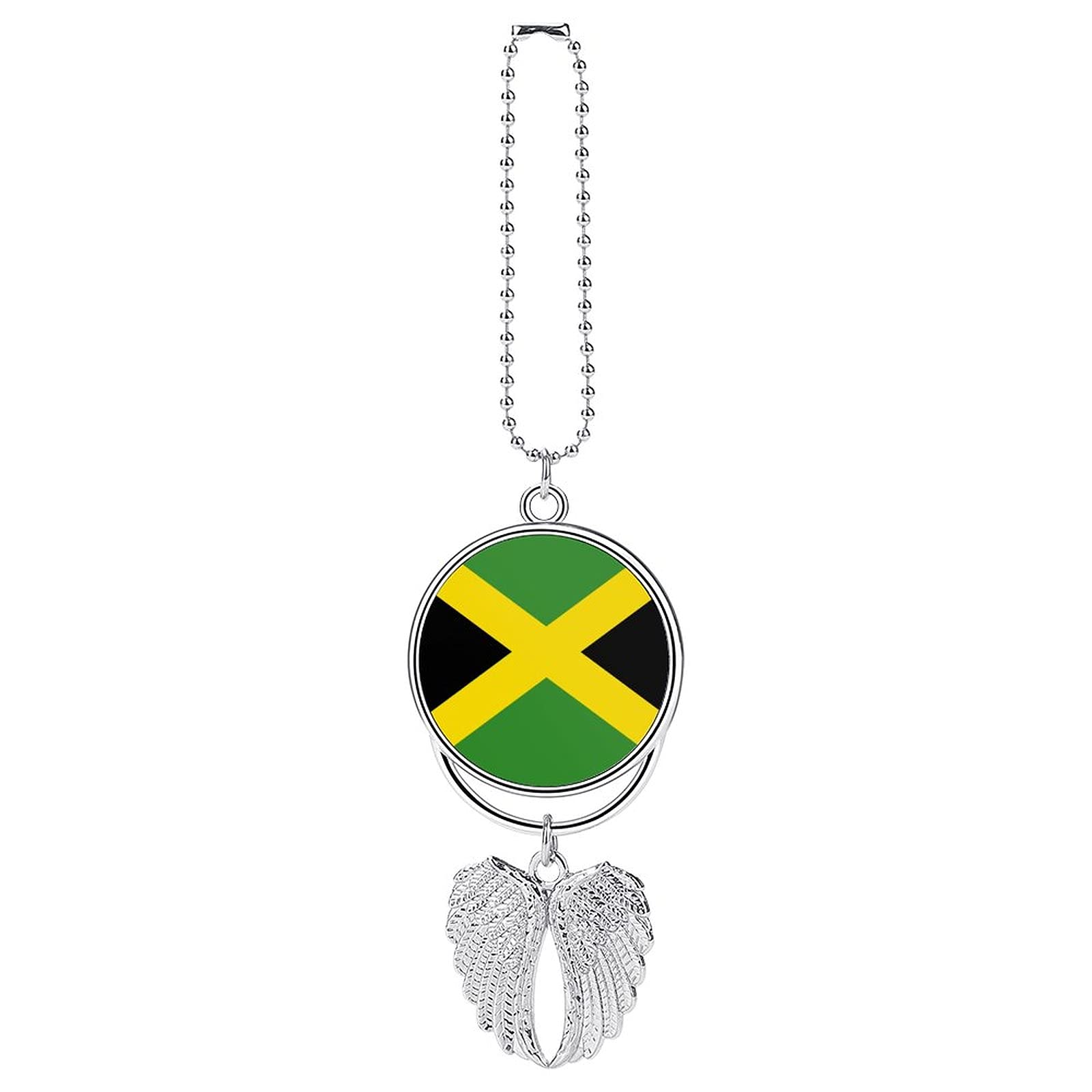 Jamaican Flag Car Rearview Mirror Pendant - Unique Car Accessory Souvenir for Jamaican Pride - Perfect for Car Decoration & Gift Giving