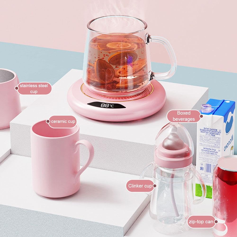 Coffee Mug Warmer with 3 Temperature Settings & Auto Shut-Off - Hot Plate for Coffee, Tea, Milk & Drinks - Perfect for Office, Home & Gifts