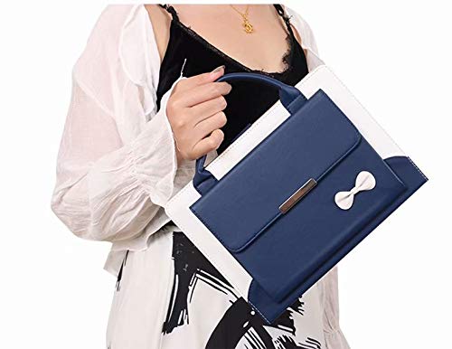 Stylish Leather iPad Case for 9th/8th/7th Gen & 10.2-Inch iPad/Air/Pro - Slim Stand Cover with Handbag Design in Blue | Perfect for Work, Travel & Home Use