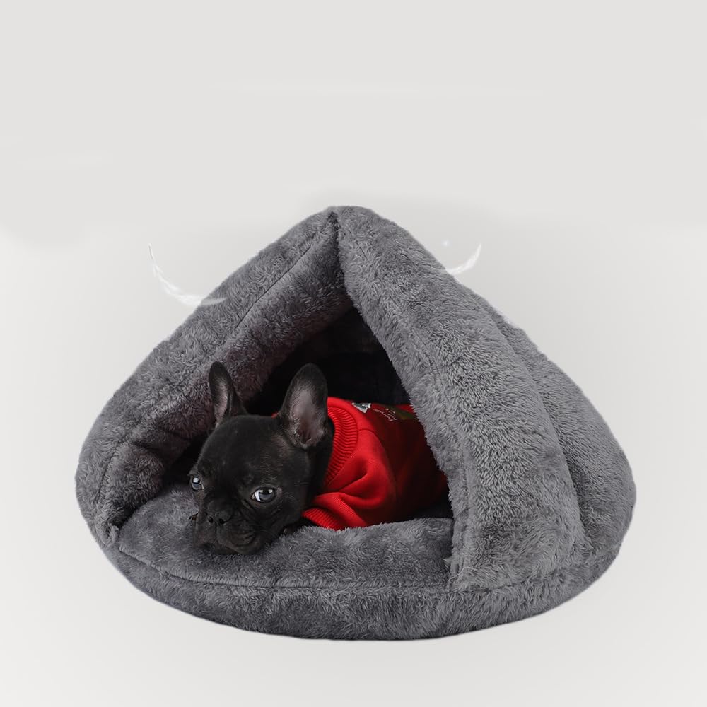 Small Pet Tent Cave Bed - Warm Indoor Nest for Dogs & Cats - Portable, Washable & Foldable - Perfect for Winter Sleep & Cozy Napping