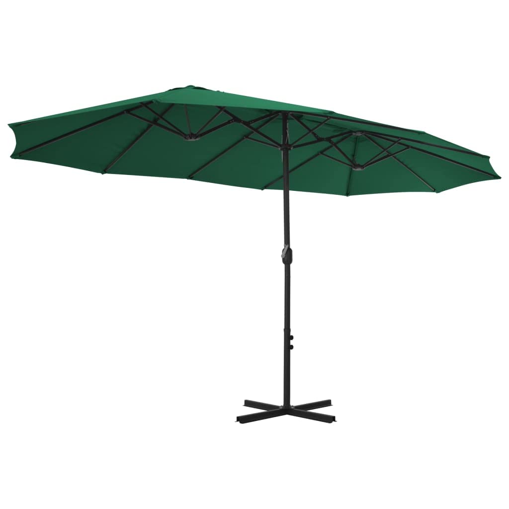 Premium Outdoor Patio Umbrella with Aluminum Pole - 15ft UV Protection & Ventilated Design for Beach, Backyard, Garden - Commercial & Home Use - Large 181
