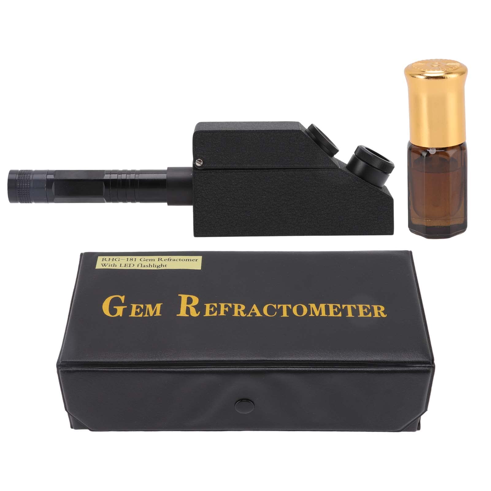 Professional Gemstone Refractometer 1.30-1.81 RI - Portable Jewelry Tester Tool for Gem Identification & Refractive Index Measurement - Perfect for Jewelers, Gemologists & Lapidary Enthusiasts (Ideal for Gem Shows, Jewelry Making & Stone Authentication)