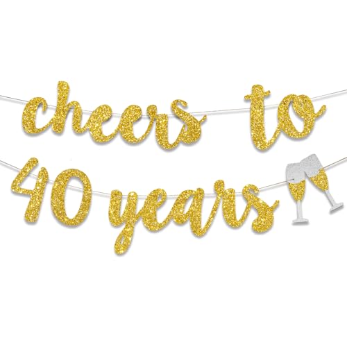 Cheers to 40 years banner