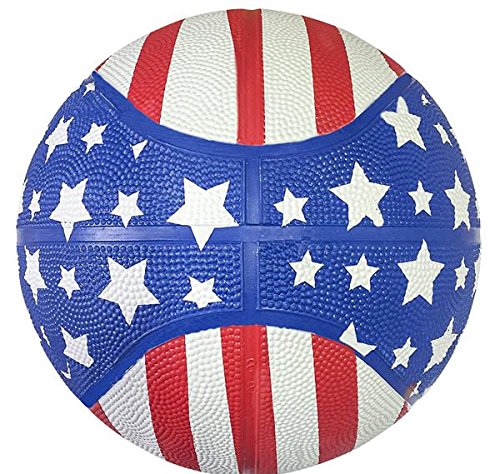 Stars and Stripes Regulation Basketball 9.5 Inches - Case of 13 Official Size Basketballs for Indoor/Outdoor Games, Team Practice, and Patriotic Sports Events