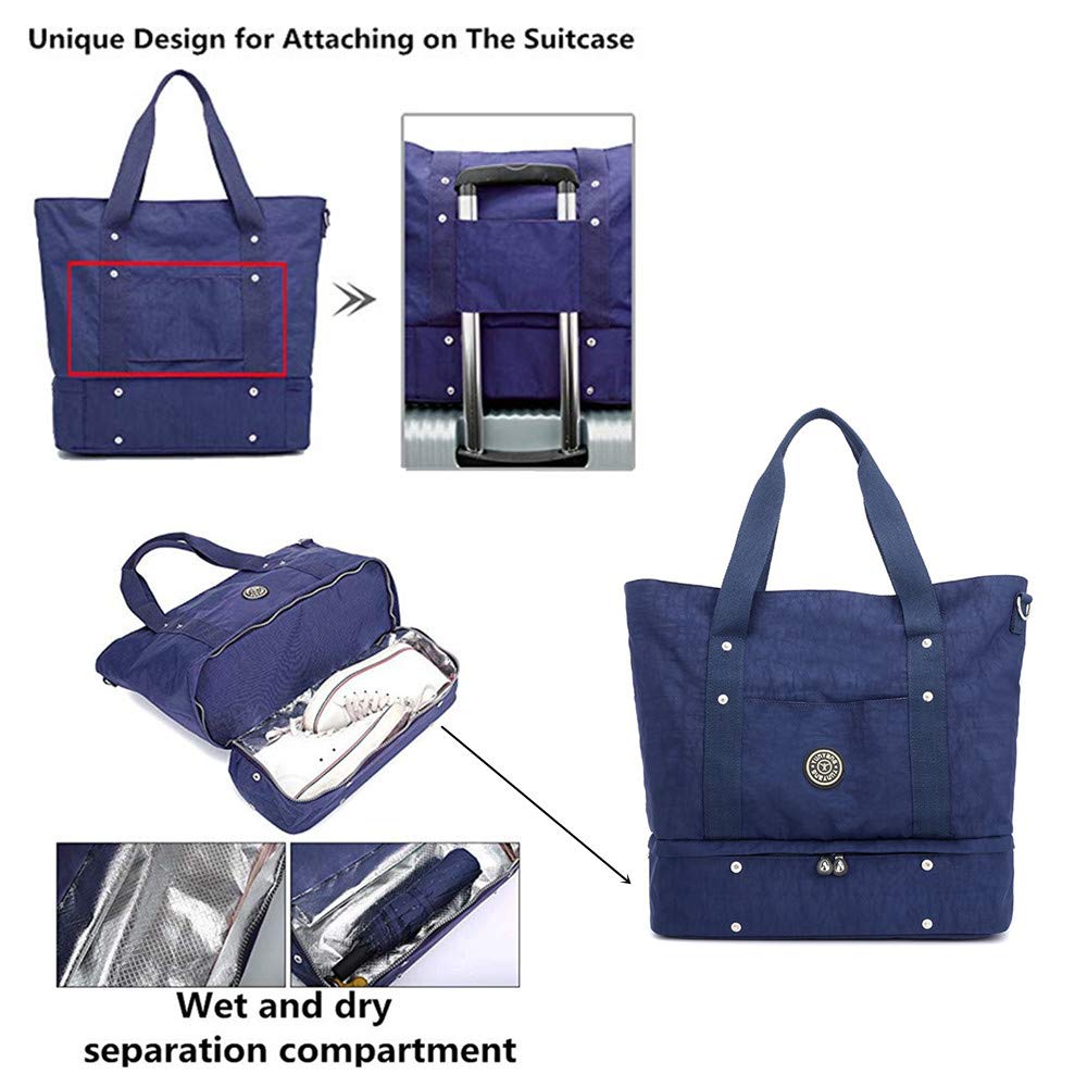 Stylish Women's Large Waterproof Nylon Tote Bag - Durable Shoulder Handbag for Travel, Gym & Weekend Getaways | Perfect for Work, Shopping & Daily Commute