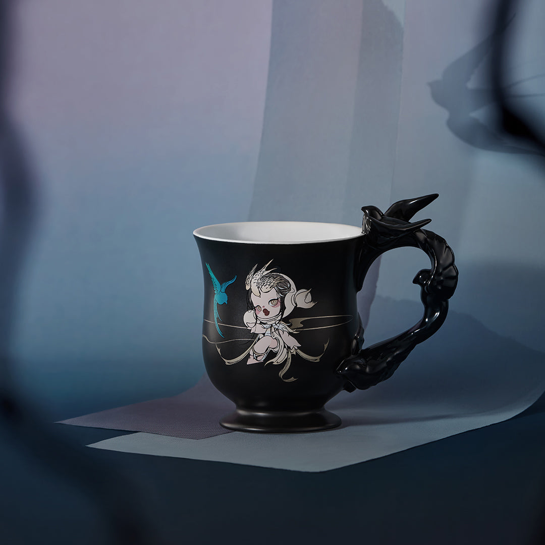 POP MART SKULLPANDA The Mirage Series Ceramic Coffee Mug - Unique Collectible Art Cup for Home, Office & Gift Giving