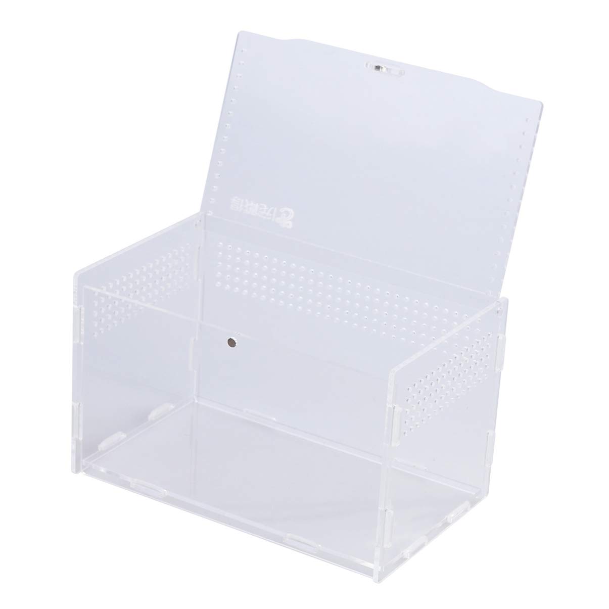 Balacoo Small Acrylic Reptile Terrarium - Box Habitat for Bearded Dragons, Turtles, Baby Tortoises & Small Pets - Perfect for Home, Office or Classroom Use
