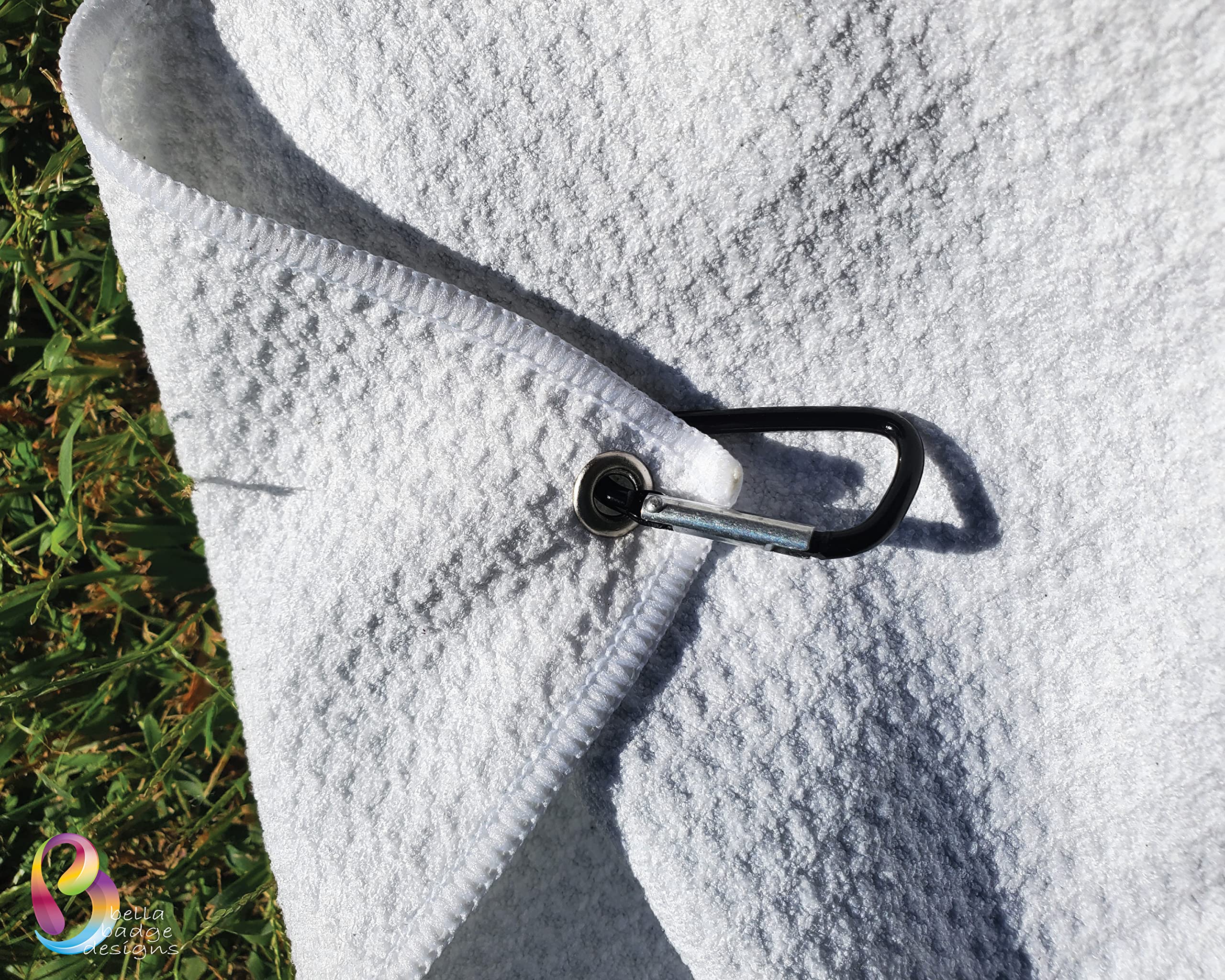 Custom Personalized Golf Towel - 16x16 Inch Woven Waffle Microfiber Towel for Golfers - Funny Golf Gift Ideas for Men & Women - Unique Engraved Golf Accessories - Perfect for Golf Courses, Driving Ranges & Clubhouse Use