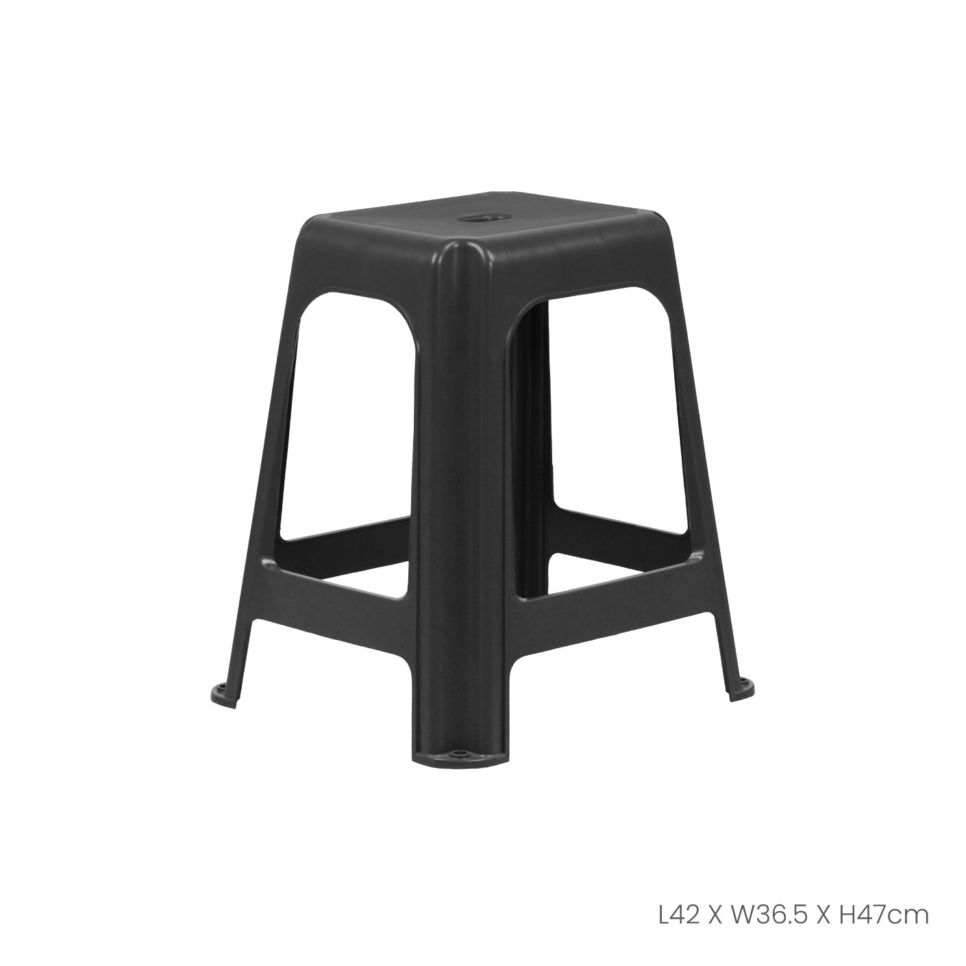 Modern Square Dining Stool (8596) - Comfortable & Stylish Kitchen Bar Stool for Home, Restaurant, and Cafe Use