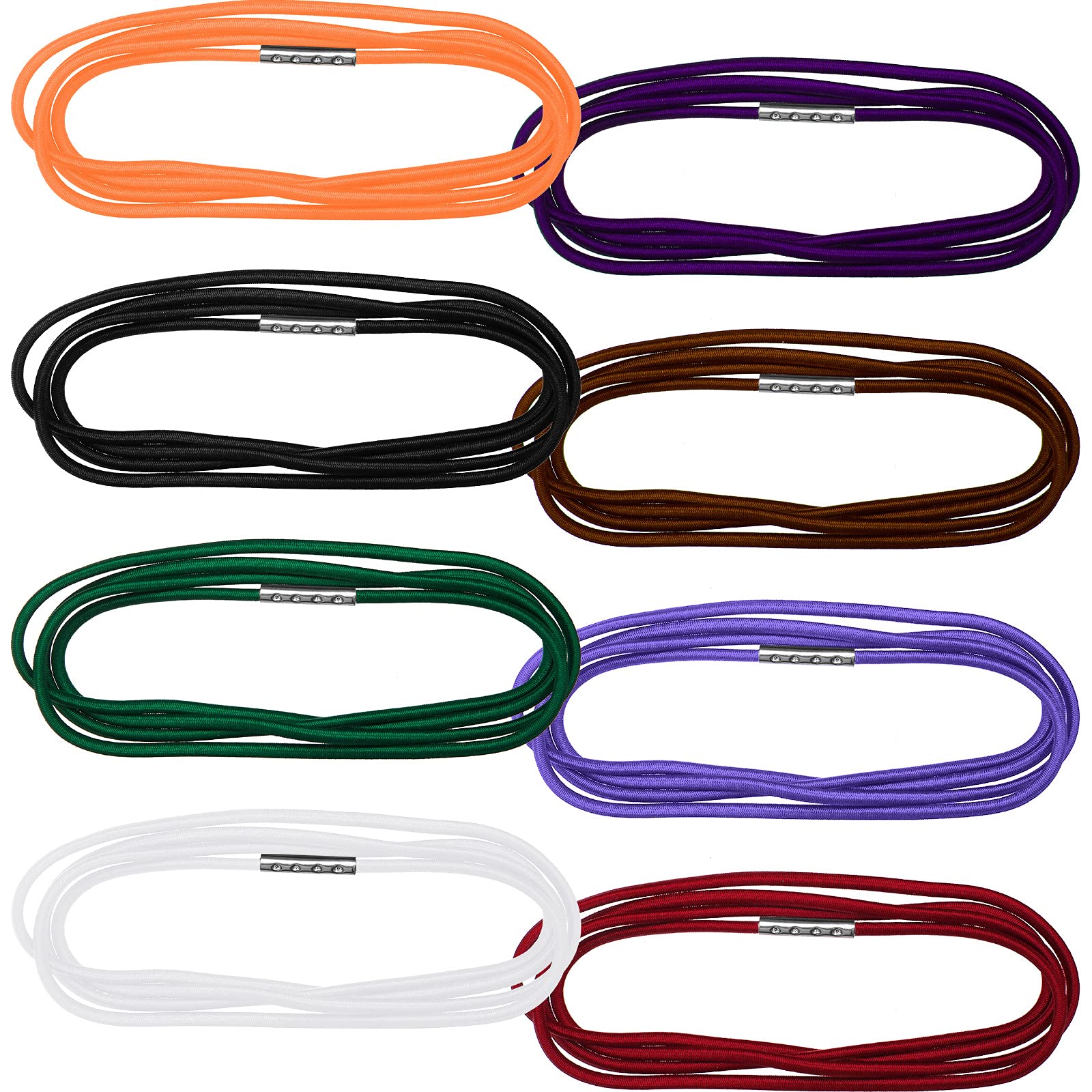 8-Piece Durable Trash Can Rubber Bands Set - Fits 13-30 Gallon Garbage Cans, Heavy-Duty Elastic Secure Bands for Trash Bag Holder (8 Colors) - Perfect for Kitchen, Office, and Outdoor Waste Bins