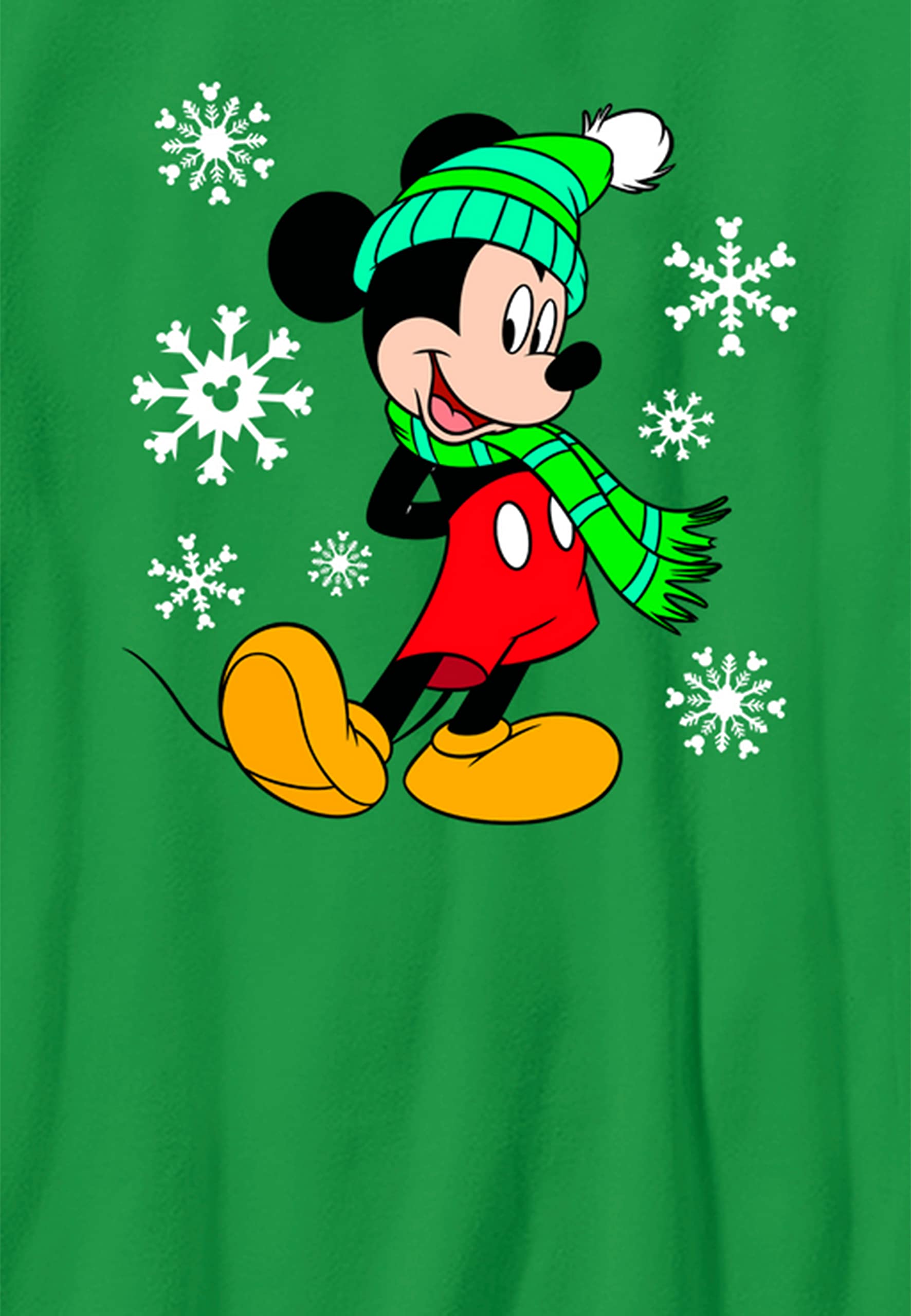 Disney Mickey Mouse Boys' Holiday Crewneck T-Shirt - Solid Color Casual Tee for Christmas, Birthday & Family Gatherings