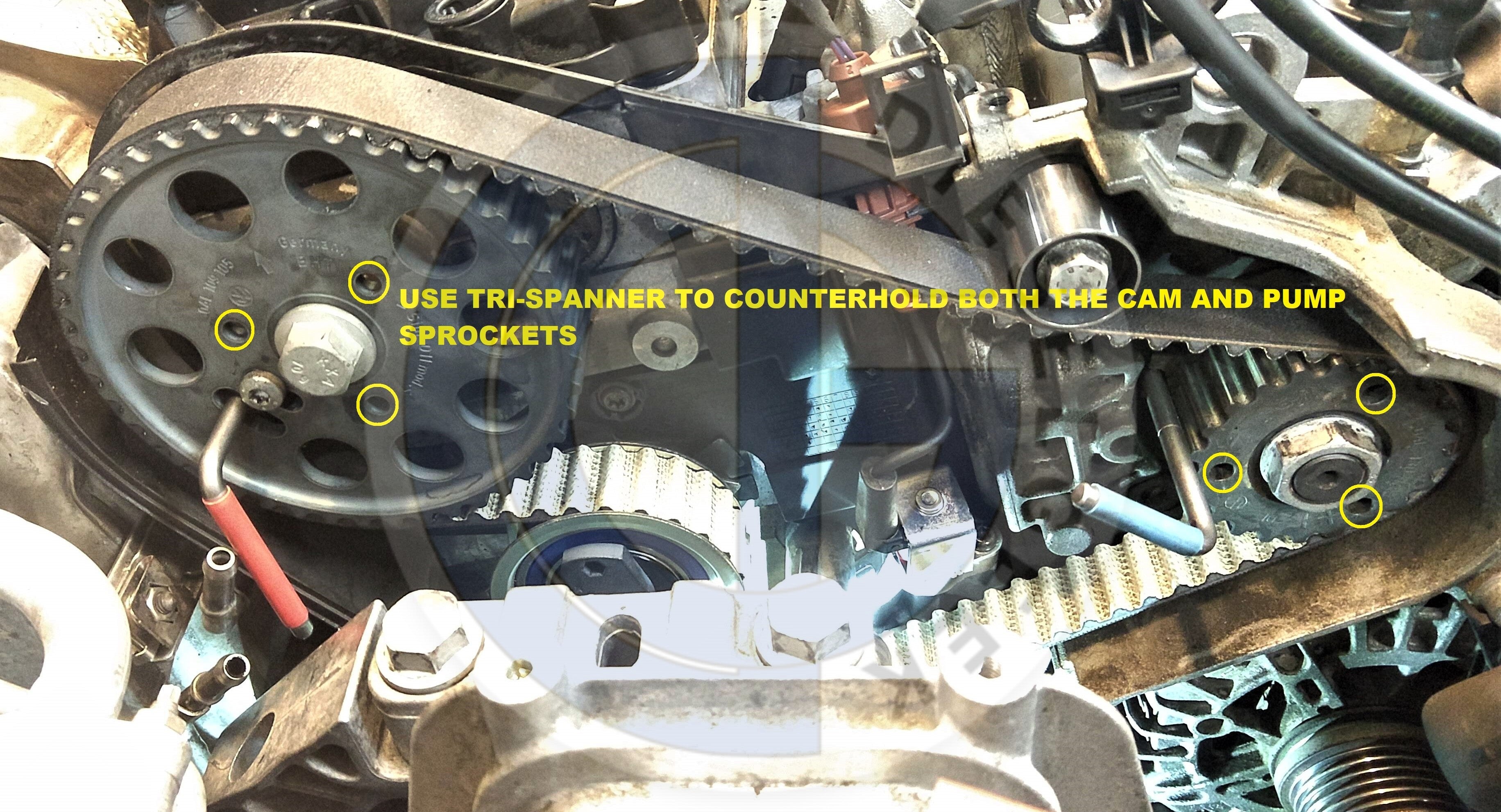 3 Pin Tri Spanner Counterhold Tool for 2015-2016 TDI Engines - Essential Crankshaft Pulley Removal Tool for VW Audi Diesel Engine Maintenance & Repair