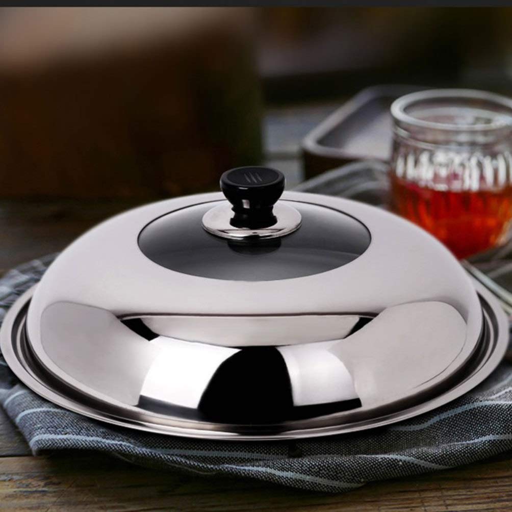 DOITOOL Heavy Duty Cast Iron Pan Cover - Heat Resistant Replacement Lid for Frying Pans, Woks & Cooking Pots - Perfect for Searing, Stir-Frying & Deep Frying in Home Kitchens