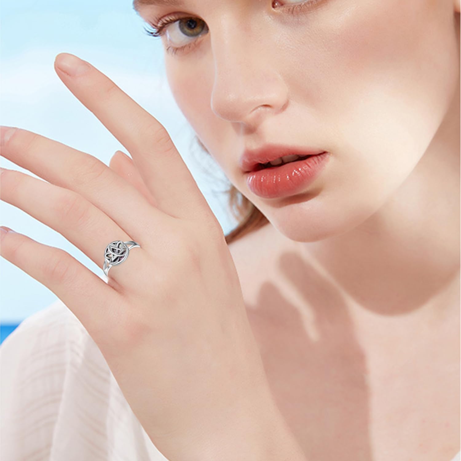 925 Sterling Silver Alcoholics Anonymous Ring - Lotus AA Sobriety Jewelry for Women, Inspirational Recovery Gift for Sobriety Milestones, Birthday & Special Occasions