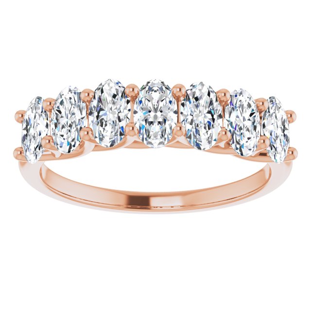 1.47 Carat Oval Cut Diamond Wedding Band - Trellis Style Engagement Ring for Women - Perfect for Bridal, Anniversary & Special Occasions