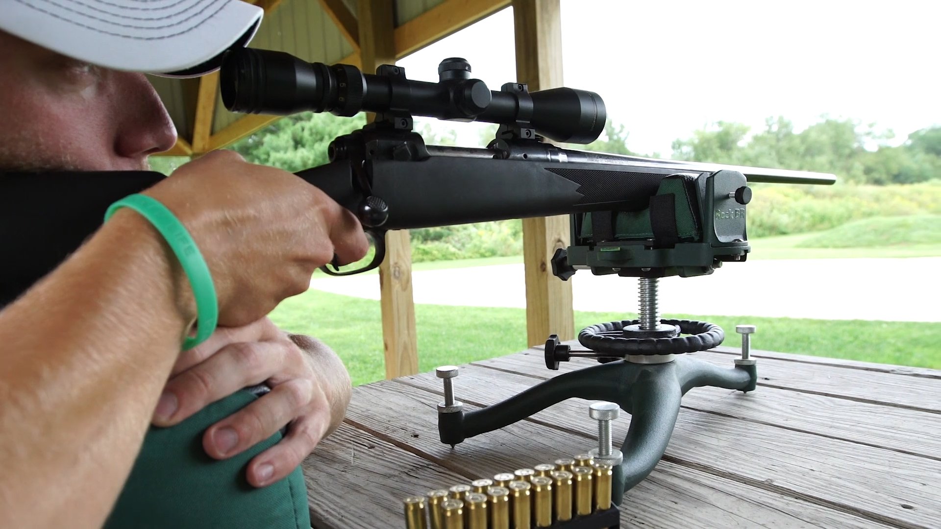 Caldwell The Rock BR Adjustable Ambidextrous Rifle Shooting Rest - Precision Shooting Rest for Range, Hunting & Target Practice - Enhanced Stability for Sighting & Long-Range Accuracy - Perfect for Outdoor Shooting & Bench Rest Use