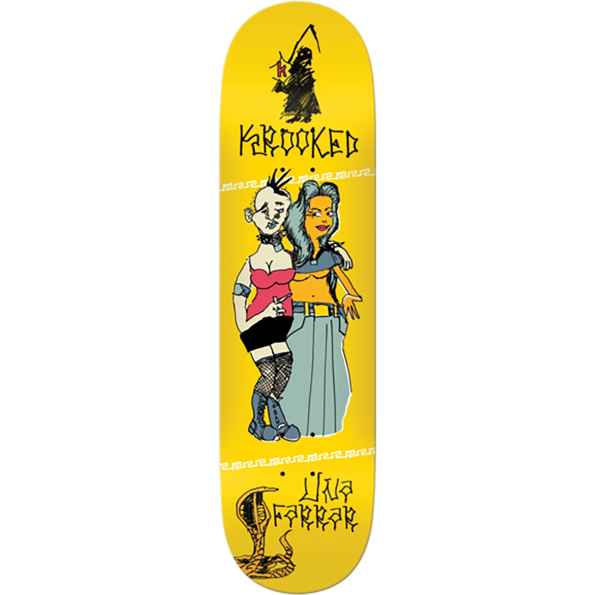 Krooked Una Farrar Punx Skateboard Deck - 8.38