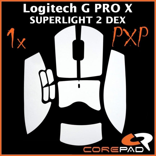 Corepad PXP Mouse Grip Skins for Logitech G Pro X Superlight 2 - Enhanced Grip & Control for Gaming - Perfect for FPS, MOBA, and Esports Players