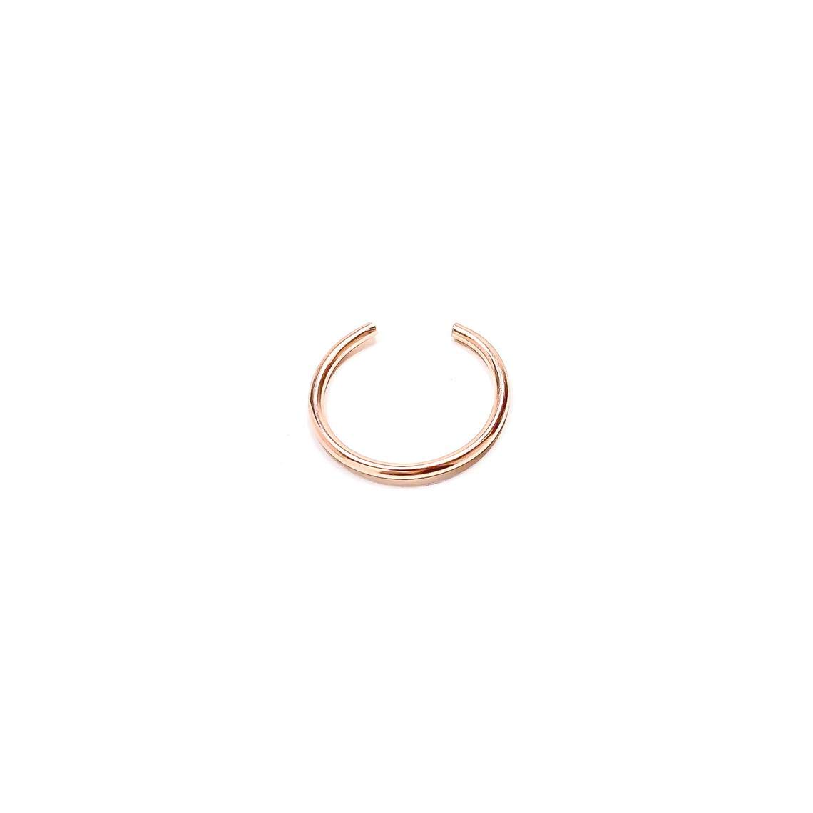 14K Rose Gold Filled Non-Pierced Ear Cuffs for Women - 18ga 12mm Conch Earrings, Elegant Rose Gold Ear Jewelry for Parties, Weddings & Everyday Wear