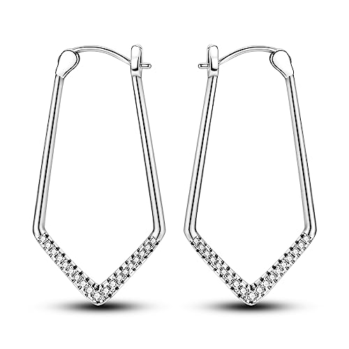 Silver V-Shaped Earrings