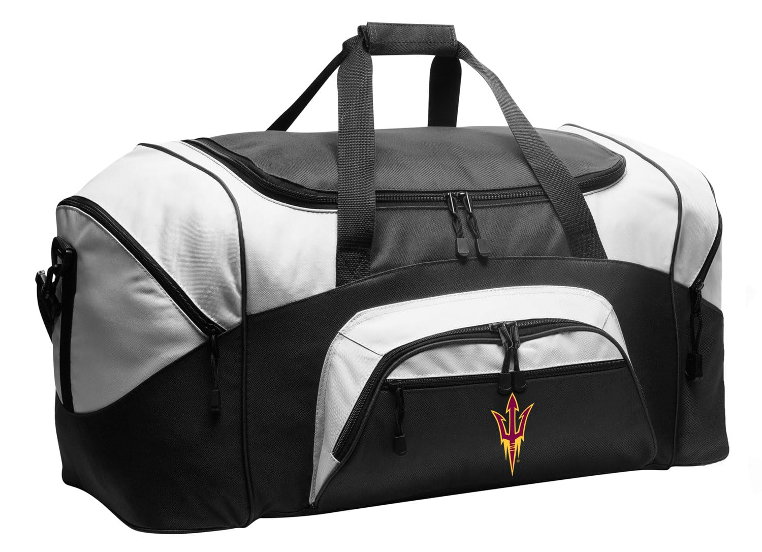 ASU Large Duffle Bag for Travel, Gym & Sports - Official Arizona State University Black Duffle Bag - Perfect for College, Workout & Weekend Getaways