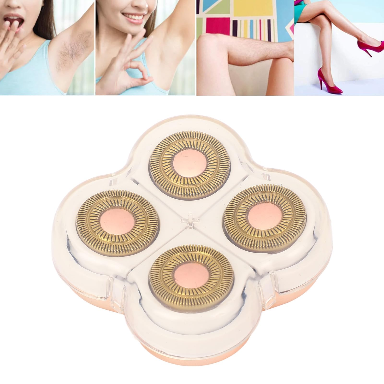 Electric Shaver Replacement Heads for Legs & Body Hair - Smooth & Painless Hair Removal - Perfect for Travel, Gym & Home Use