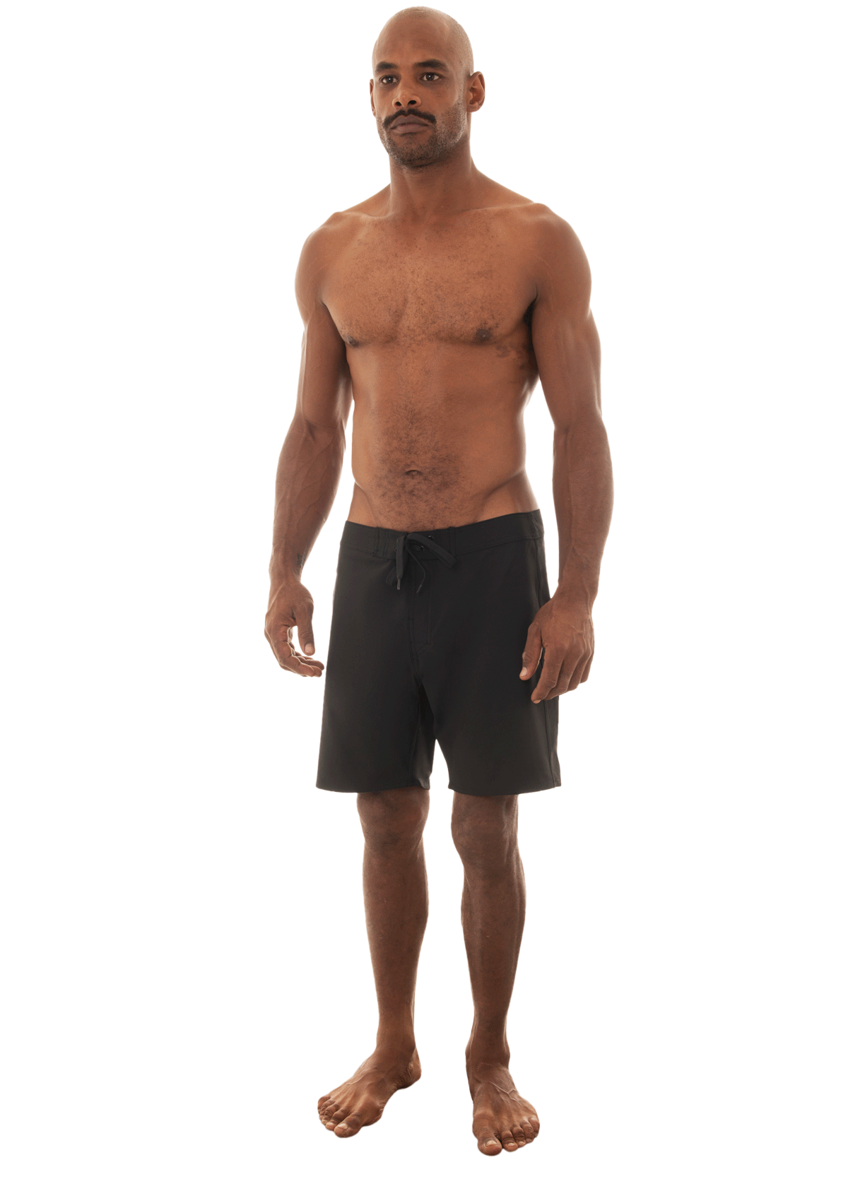 Men's Black Side Pocket Swim Trunks - Quick Dry Comfortable Board Shorts for Beach, Pool & Surfing