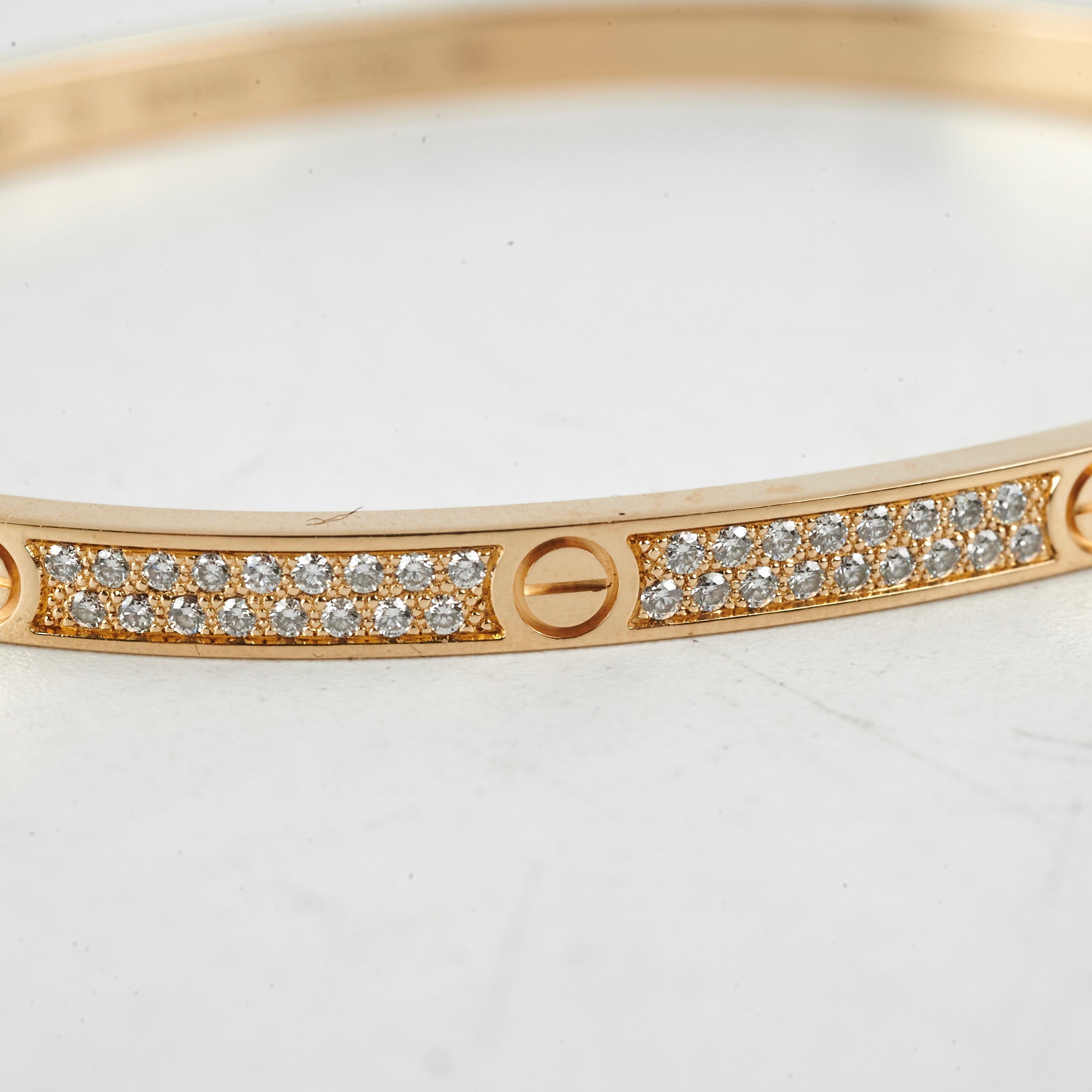 Cartier Small Love Pave Bracelet in 18K Yellow Gold - Luxury Diamond Tennis Bracelet for Women, Perfect for Anniversary Gifts & Special Occasions