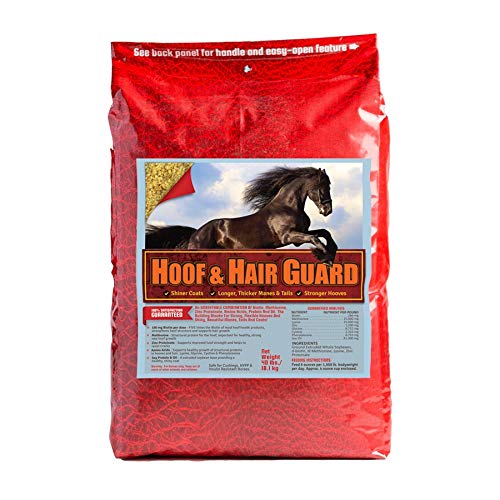 Hoof & Hair Guard 40 lb - Premium Horse Hoof Strengthener & Coat Conditioner Supplement for Stronger Hooves & Shiny Coat - Ideal for Show Horses, Racehorses & Performance Equines