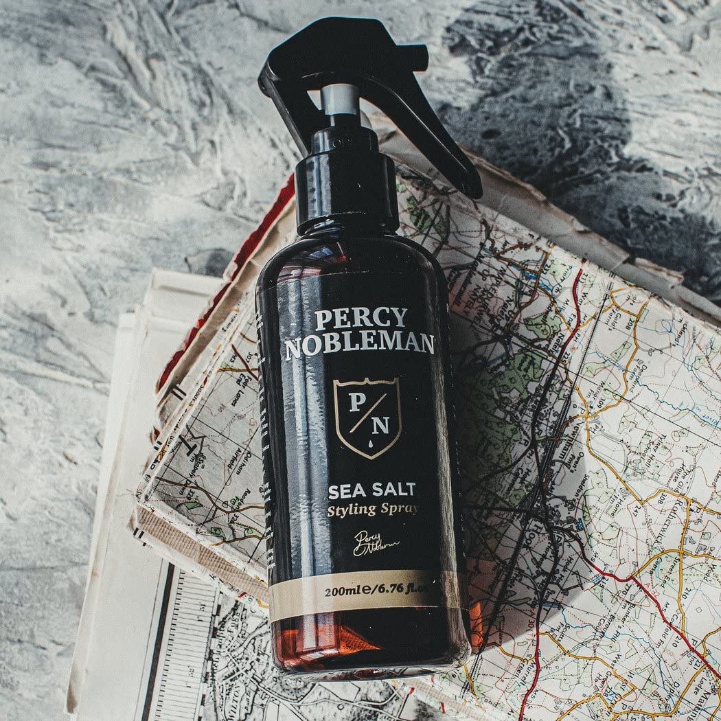 Percy Nobleman Sea Salt Spray for Men - 200ml Texturizing Hair Styling Product with Natural Minerals for Beachy Waves & Volume - Perfect for Beach Days, Styling & Everyday Use