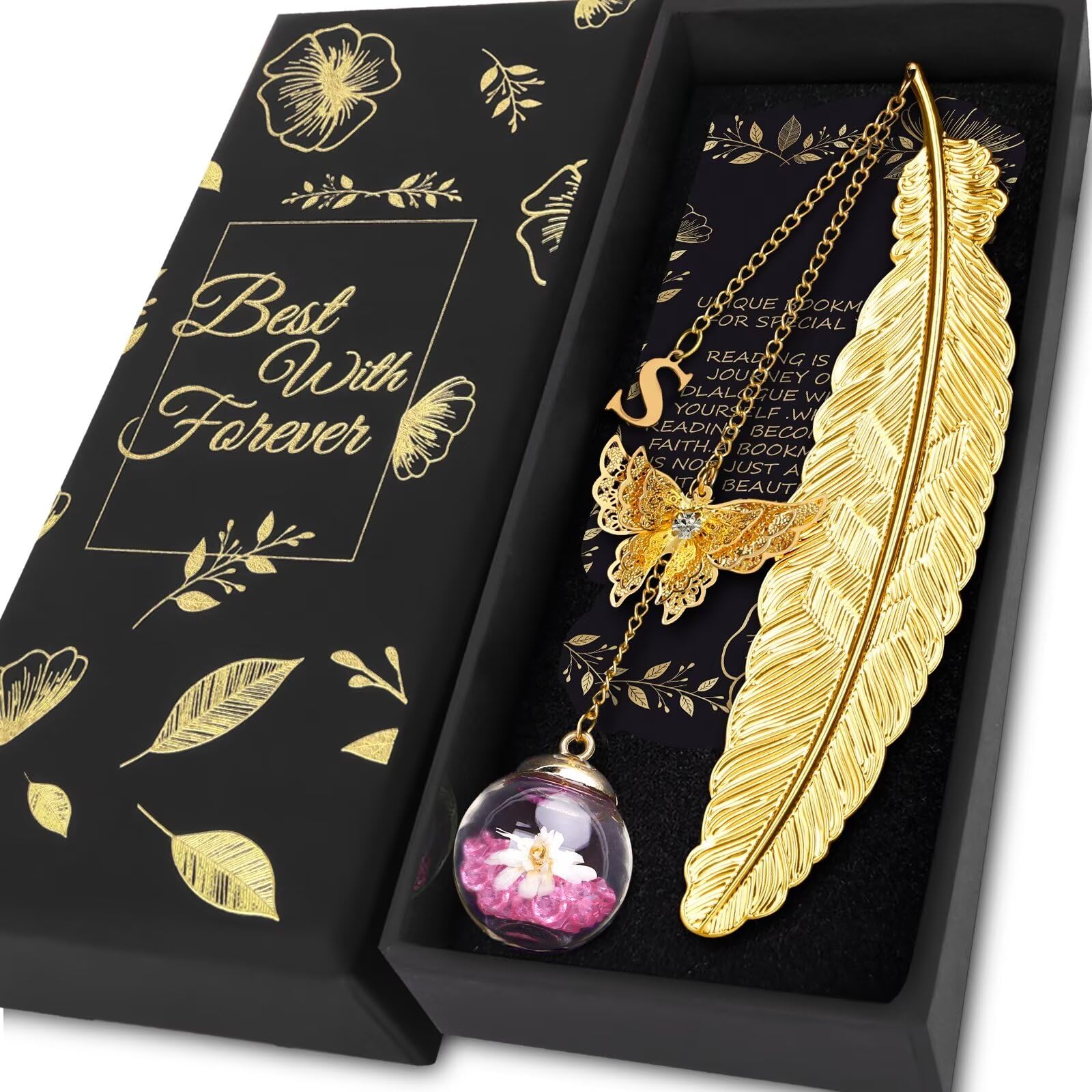 Personalized Metal Feather Bookmarks - Unique Custom Engraved Book Lovers Gift for Women, Mothers Day, Teacher Appreciation, Birthday - Perfect Reading Accessory for Bookworms & Bibliophiles